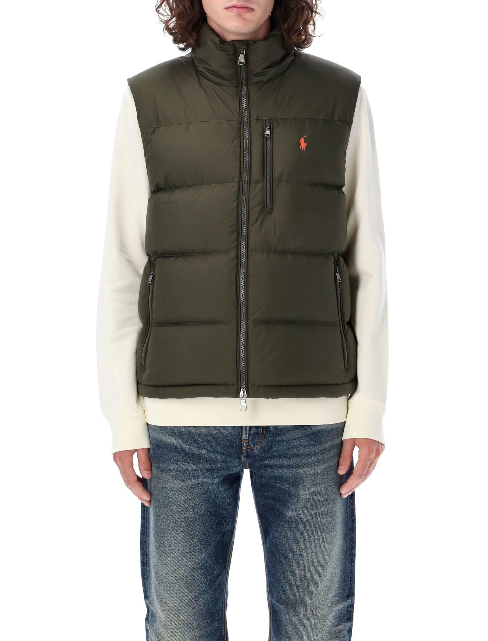 Puffer Vest In Olive Product Image