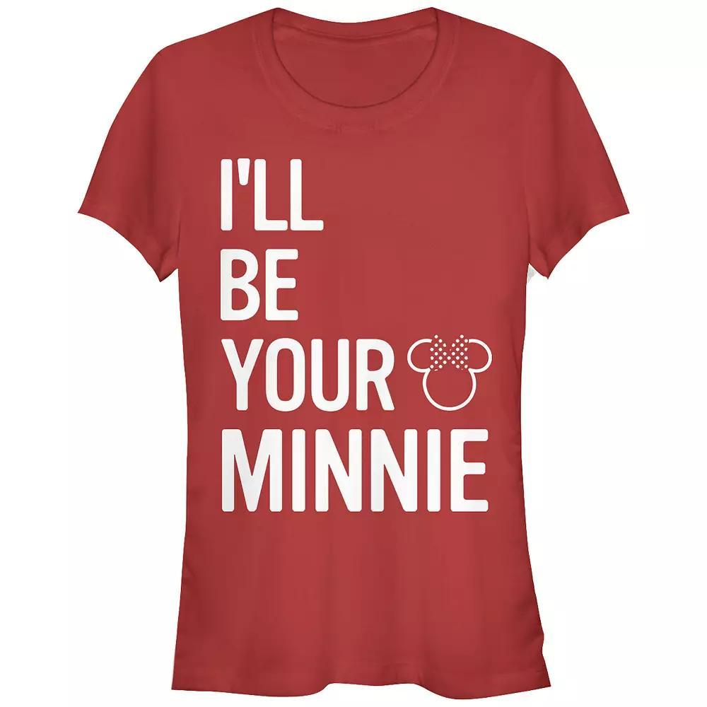 Disney's Minnie Mouse I'll Be Your Minnie Mouse Juniors' Graphic Tee, Women's, Size: Medium, Red Product Image