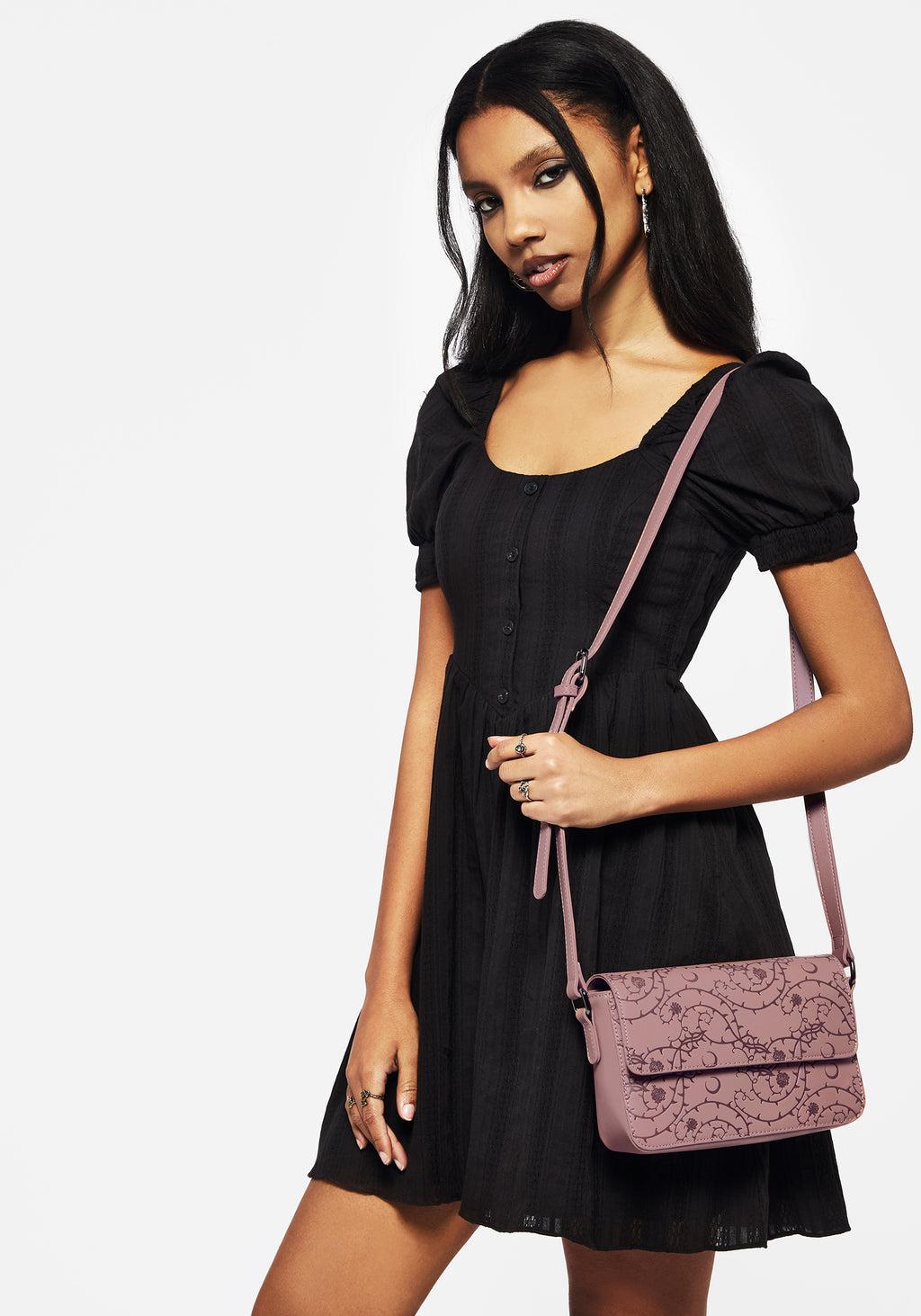 Rosethorn Floral Debossed Crossbody Bag Product Image