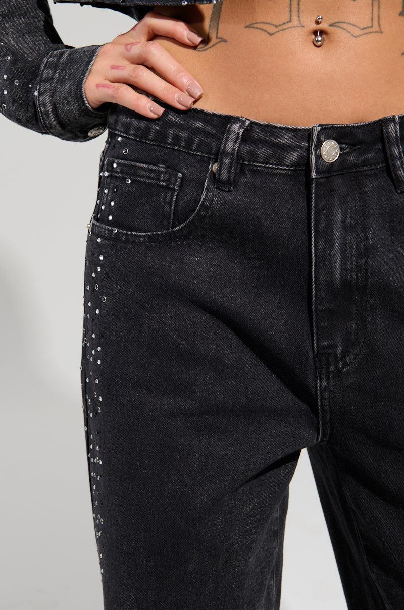 EMMIE EMBELLISHED WIDE LEG DENIM Product Image