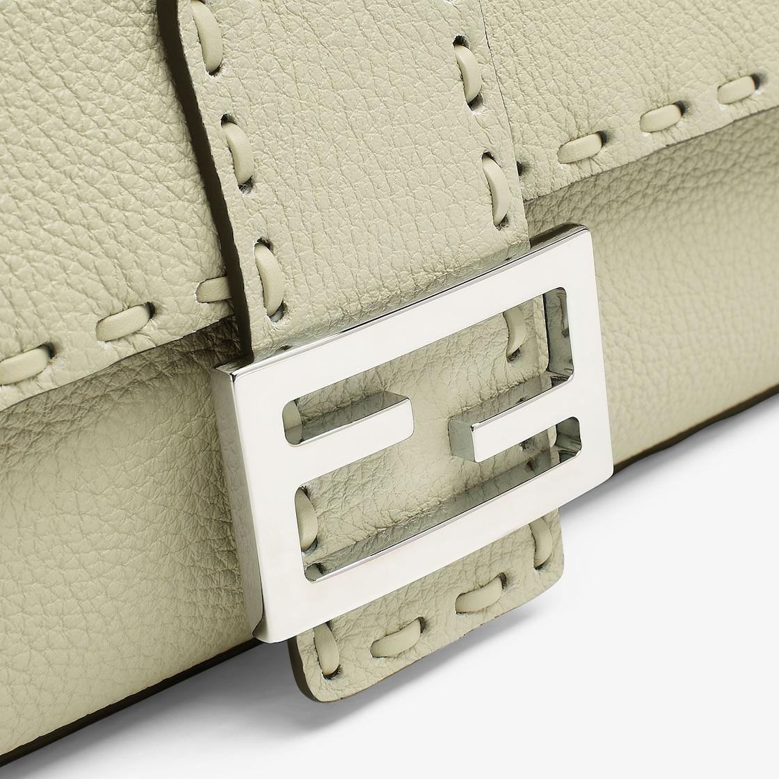 BaguetteSage green Selleria bag with 612 hand-sewn topstitches Product Image