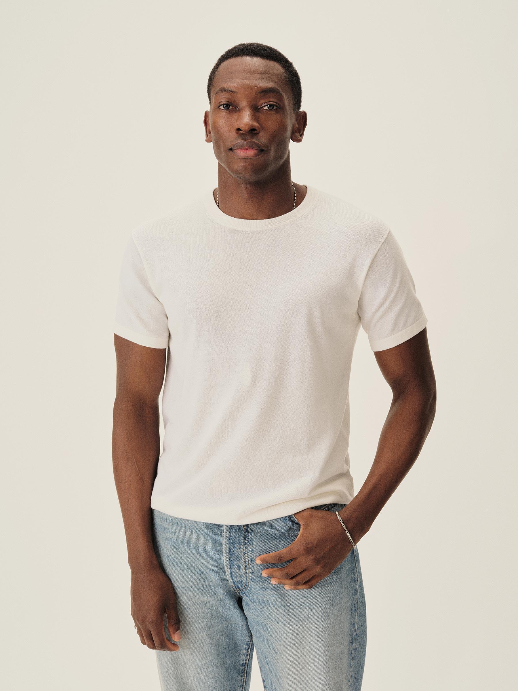 White Como Cashmere Crew Product Image
