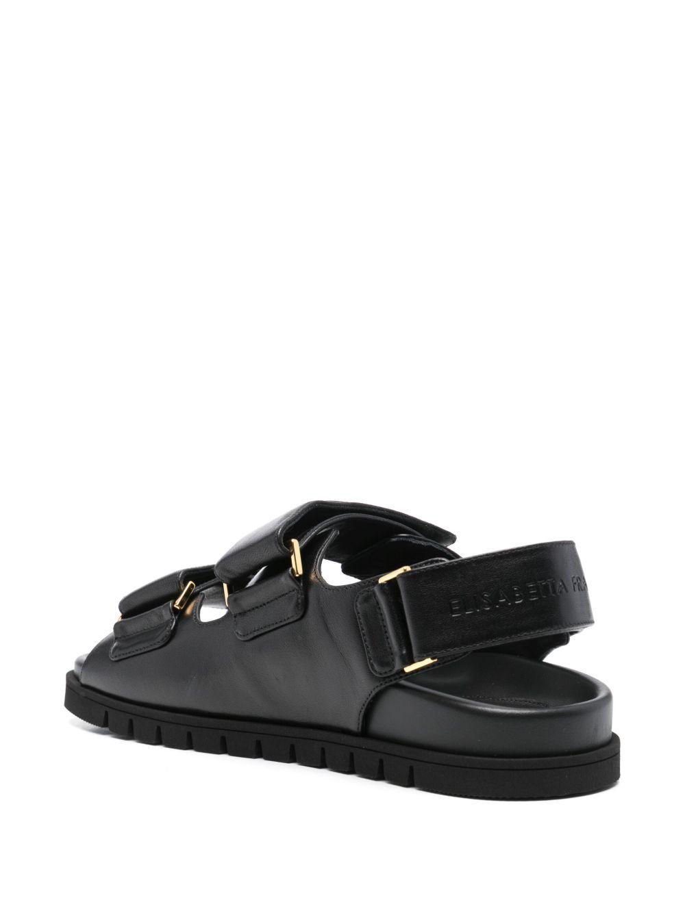 leather flat sandals  Product Image