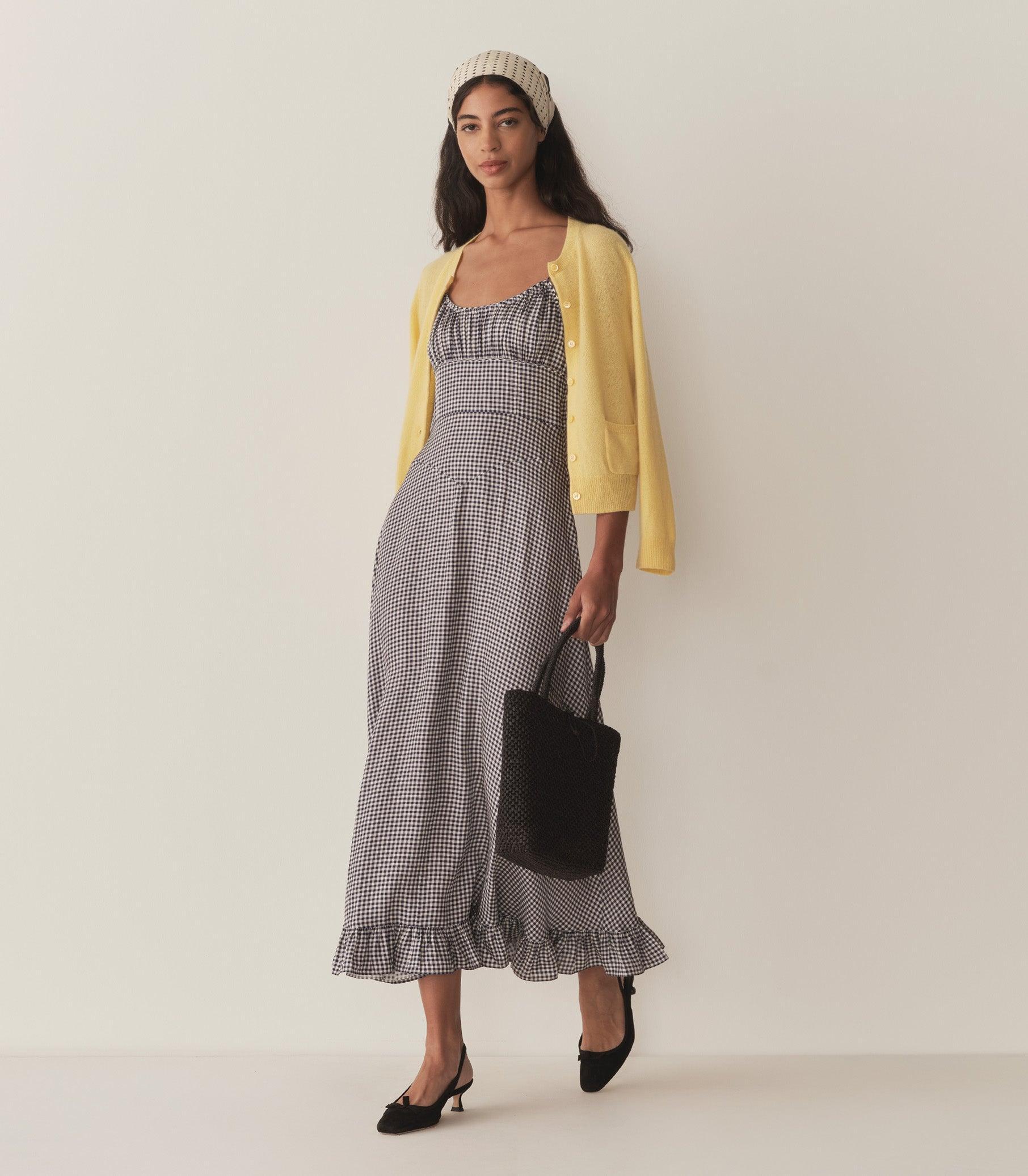 ROSARIA DRESS -- SANTA MARINA GINGHAM Product Image