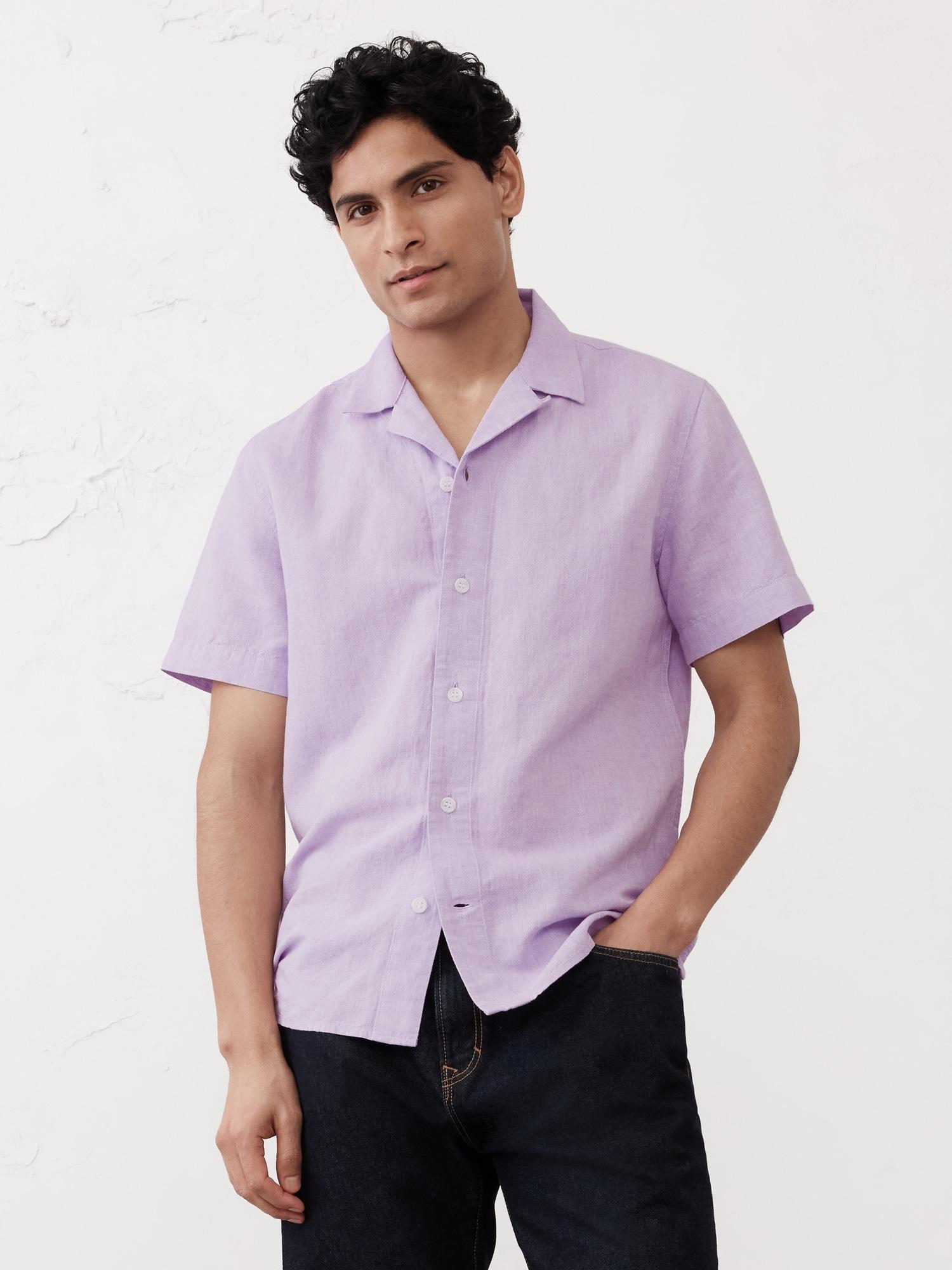 Linen-Blend Resort Shirt Product Image