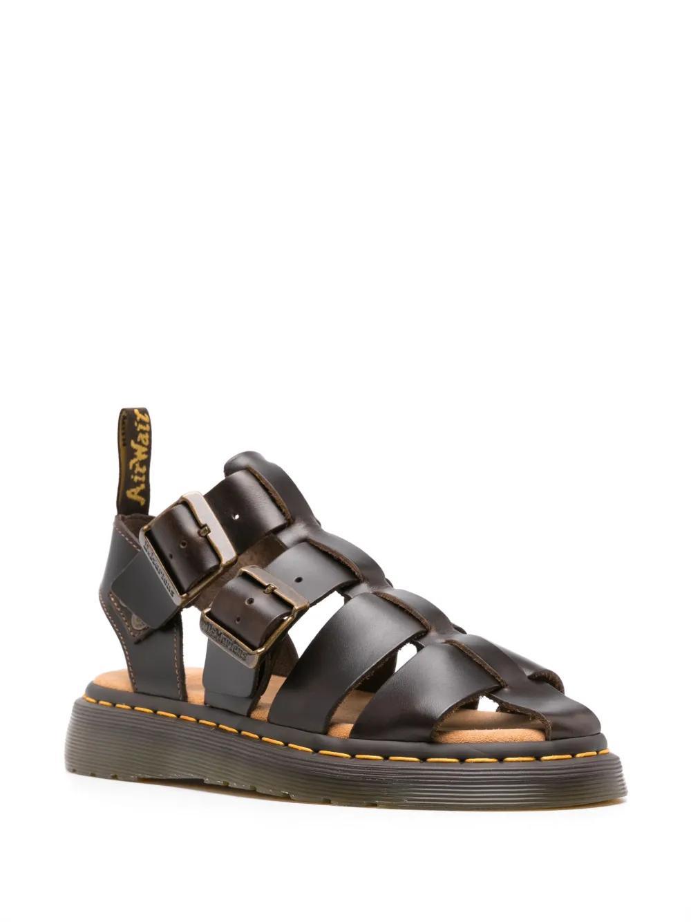 DR. MARTENS' Garin Leather Sandals In Brown Product Image