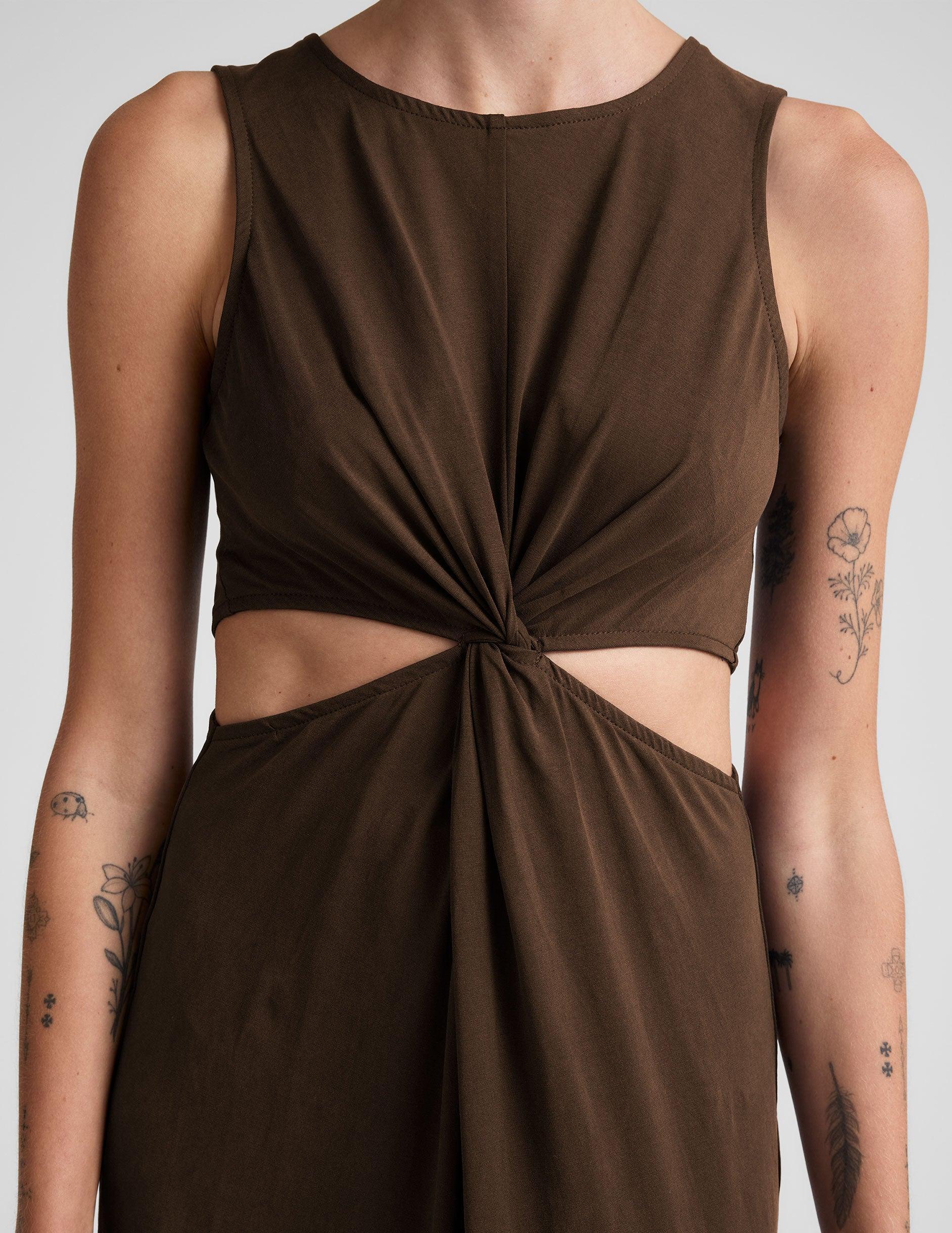 Around The World Front Twist Dress Product Image