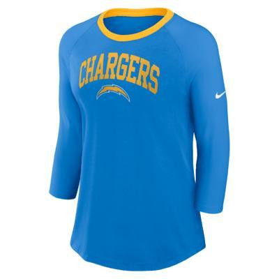 Los Angeles Chargers Nike Women's NFL 3/4-Sleeve T-Shirt Product Image