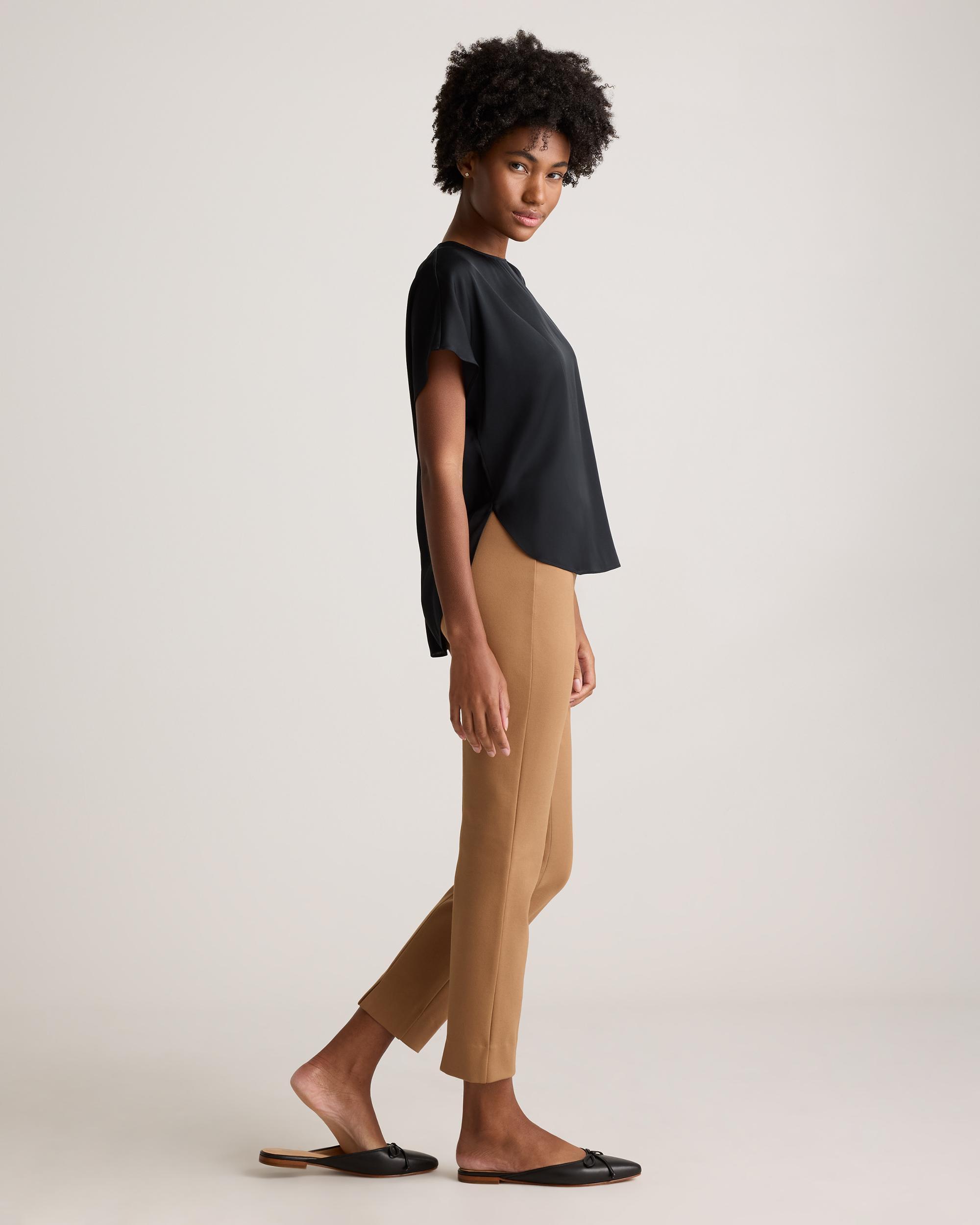 Quince | Women's Washable Stretch Silk Split Hem T-Shirt Mulberry Silk Product Image