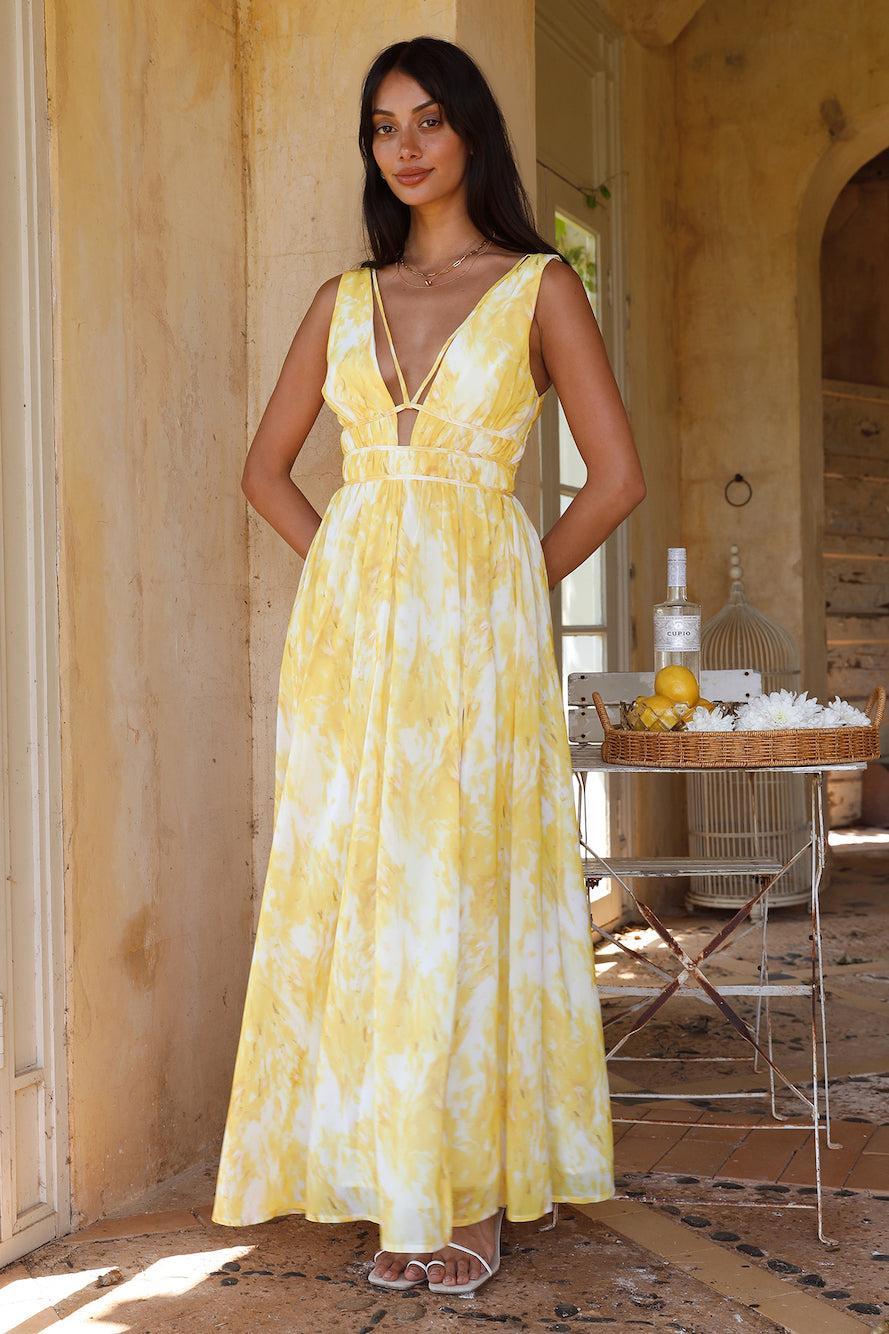Super Solar Maxi Dress Yellow Product Image