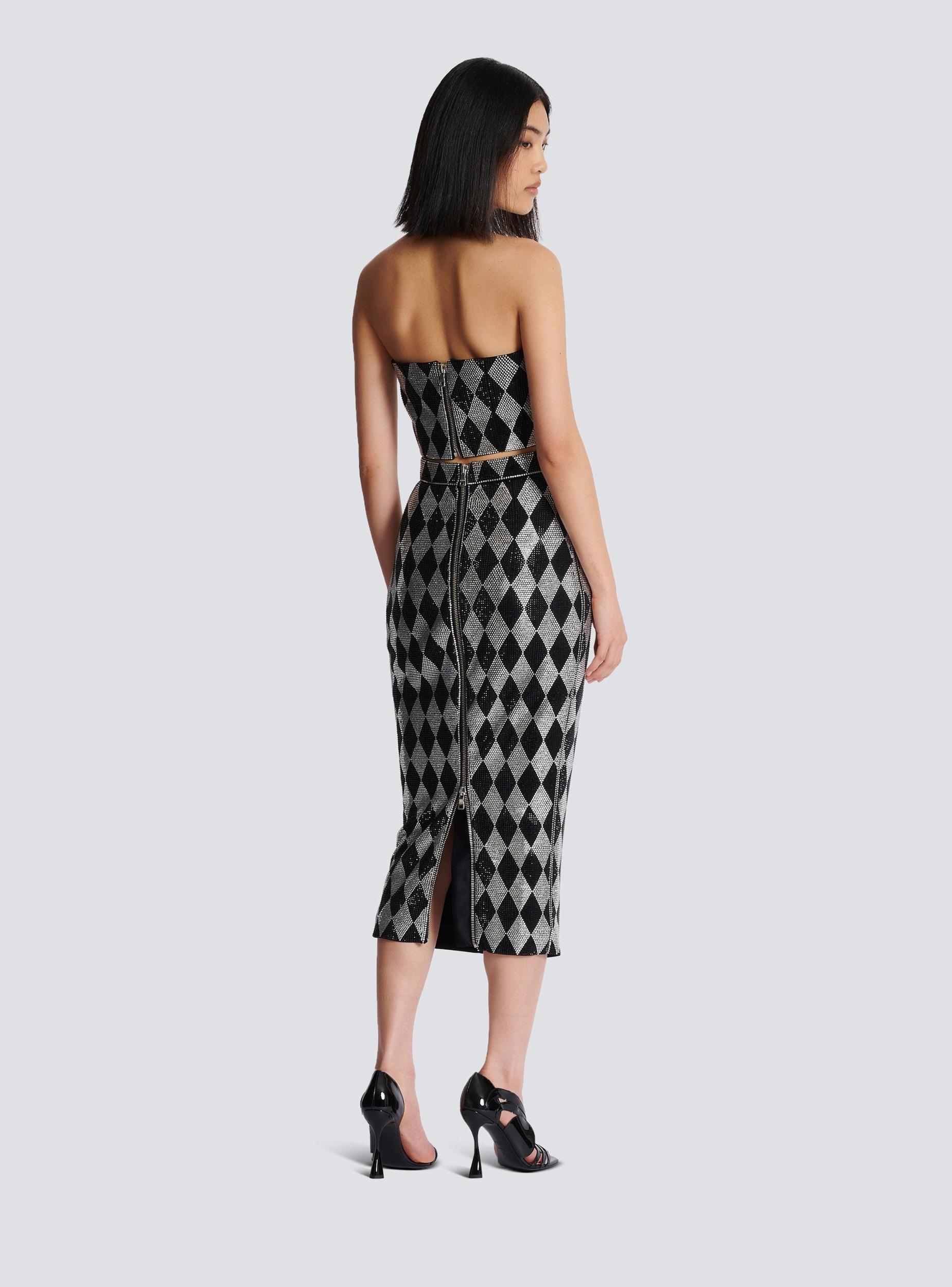 Diamond rhinestone midi skirt Product Image