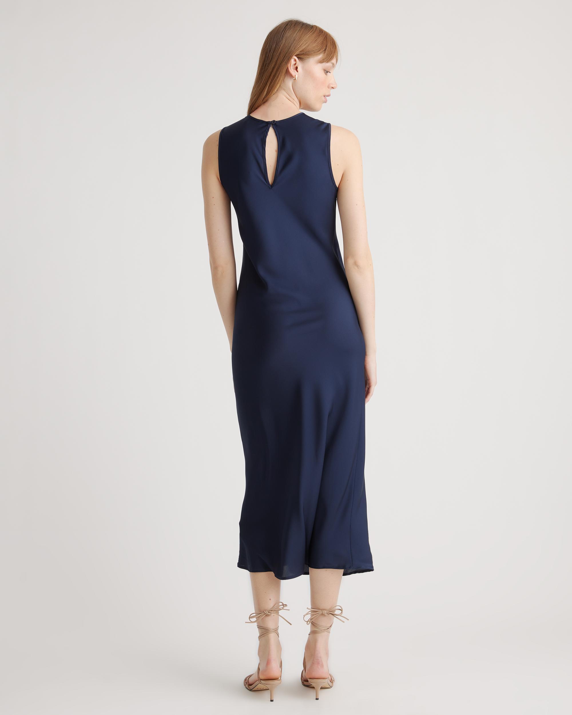 Quince | Women's Washable Stretch Silk Tank Top Midi Dress Size XS Product Image