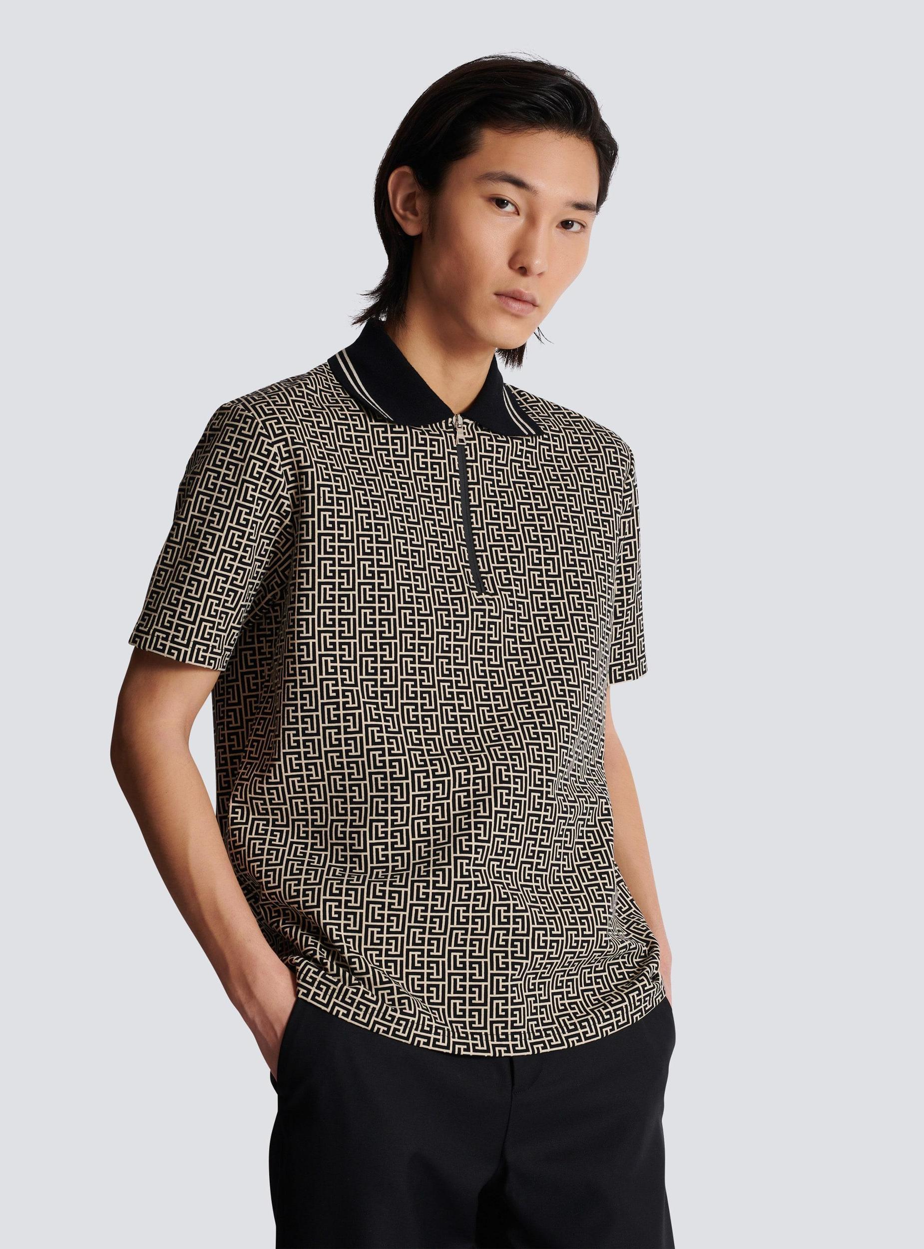 PB Labyrinth jacquard polo shirt Product Image