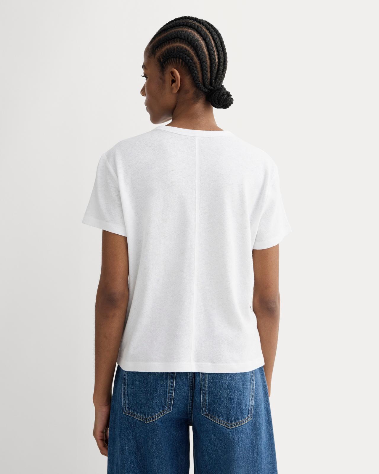 The Box-Cut Tee in Cotton Linen Product Image