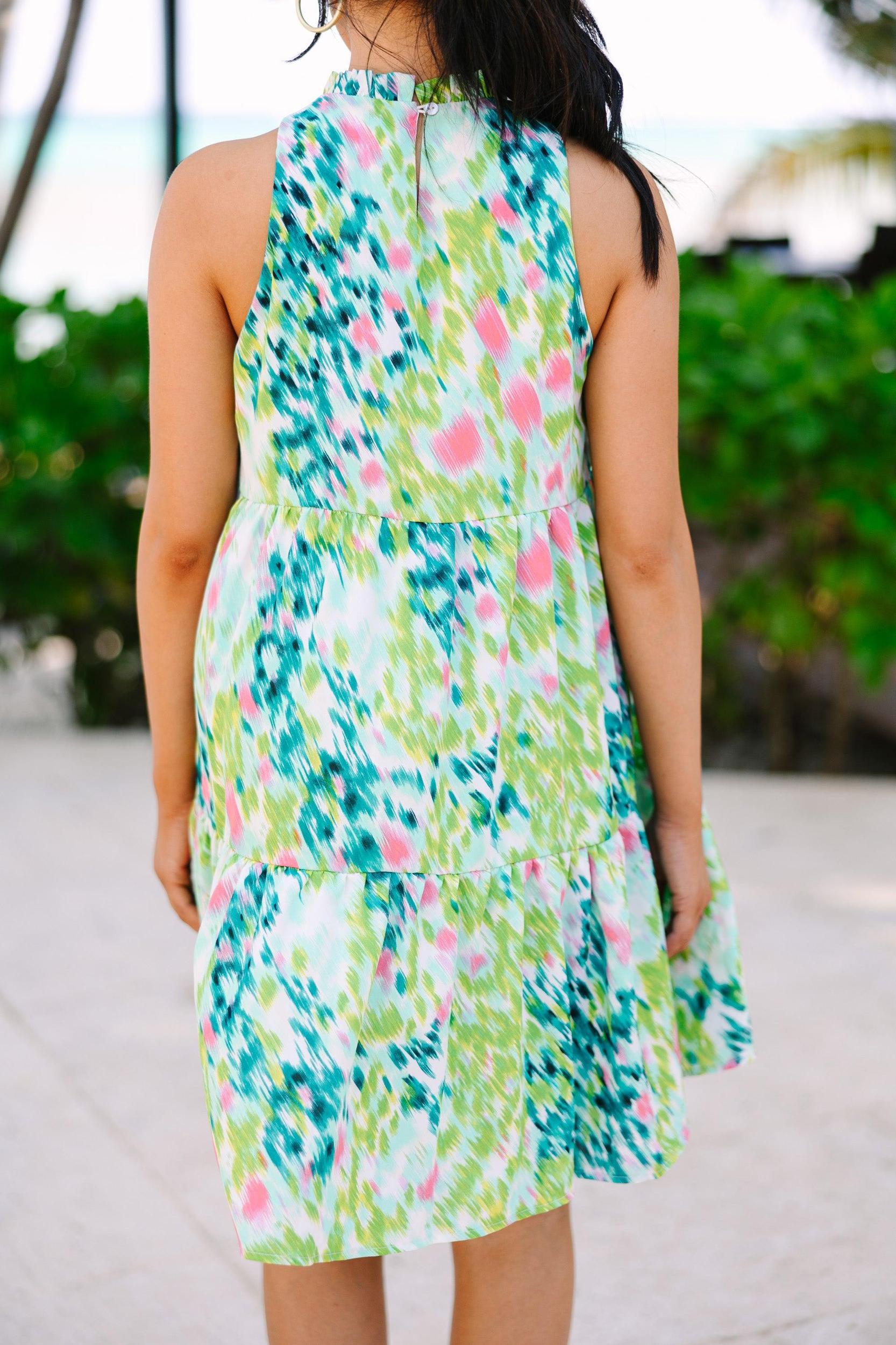Better With You Green Abstract Dress Female Product Image