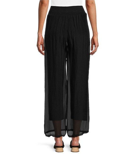 M Made in Italy Silky Pull-On Wide Leg Pants Product Image