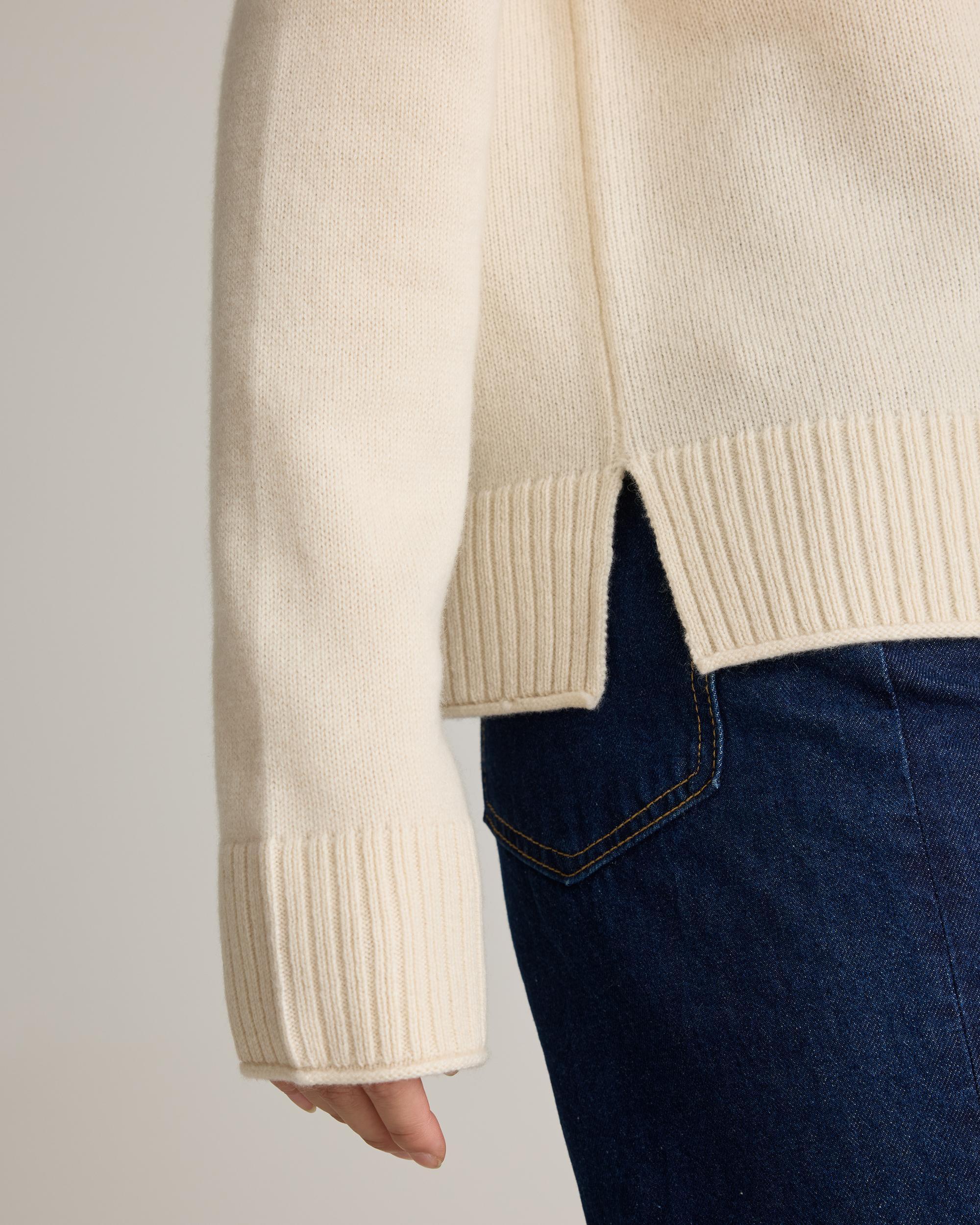 Quince | Women's Mongolian Cashmere Boxy Crewneck Sweater Size XS Product Image
