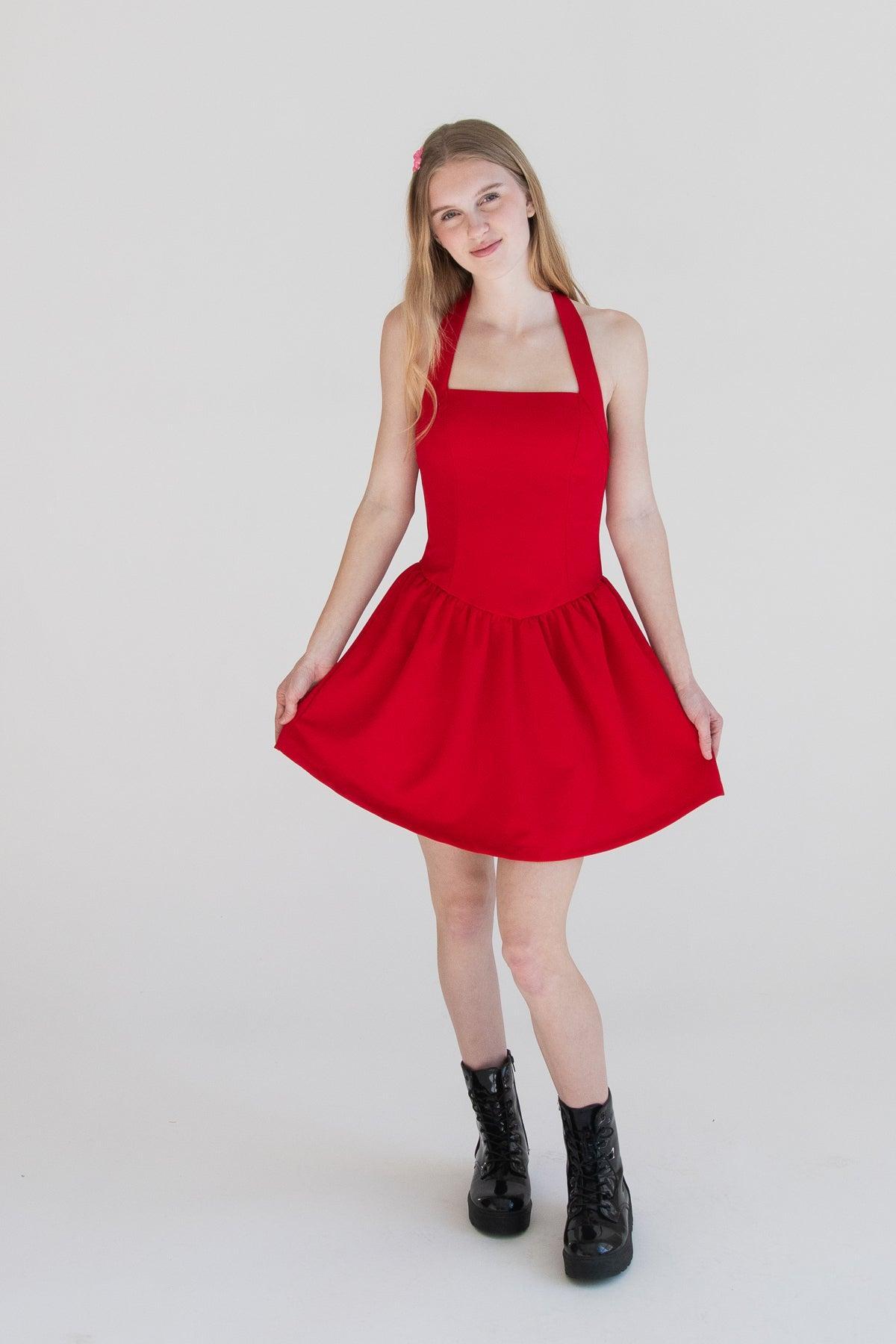 Halter Mini Dress Product Image