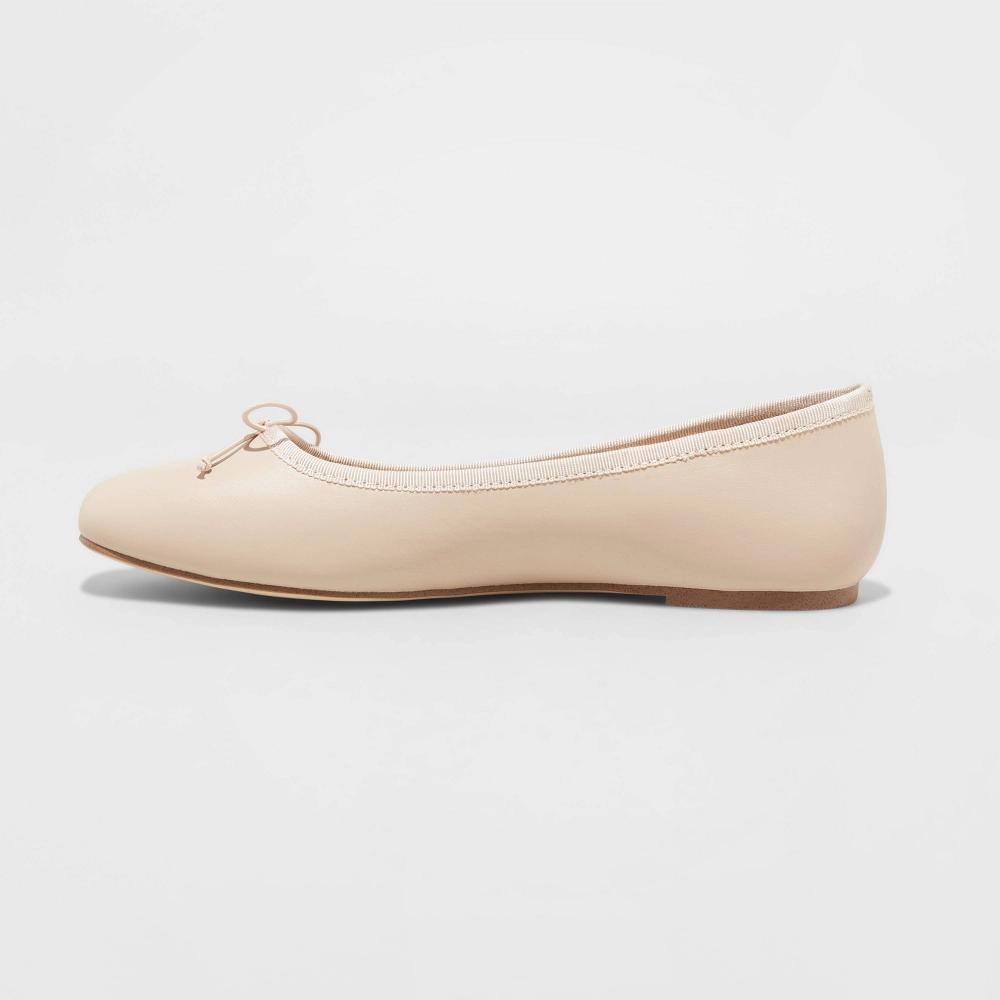Womens Jackie Ballet Flats with Memory Foam Insole - A New Day Black 7: Cushioned Footbed, Slip On Product Image
