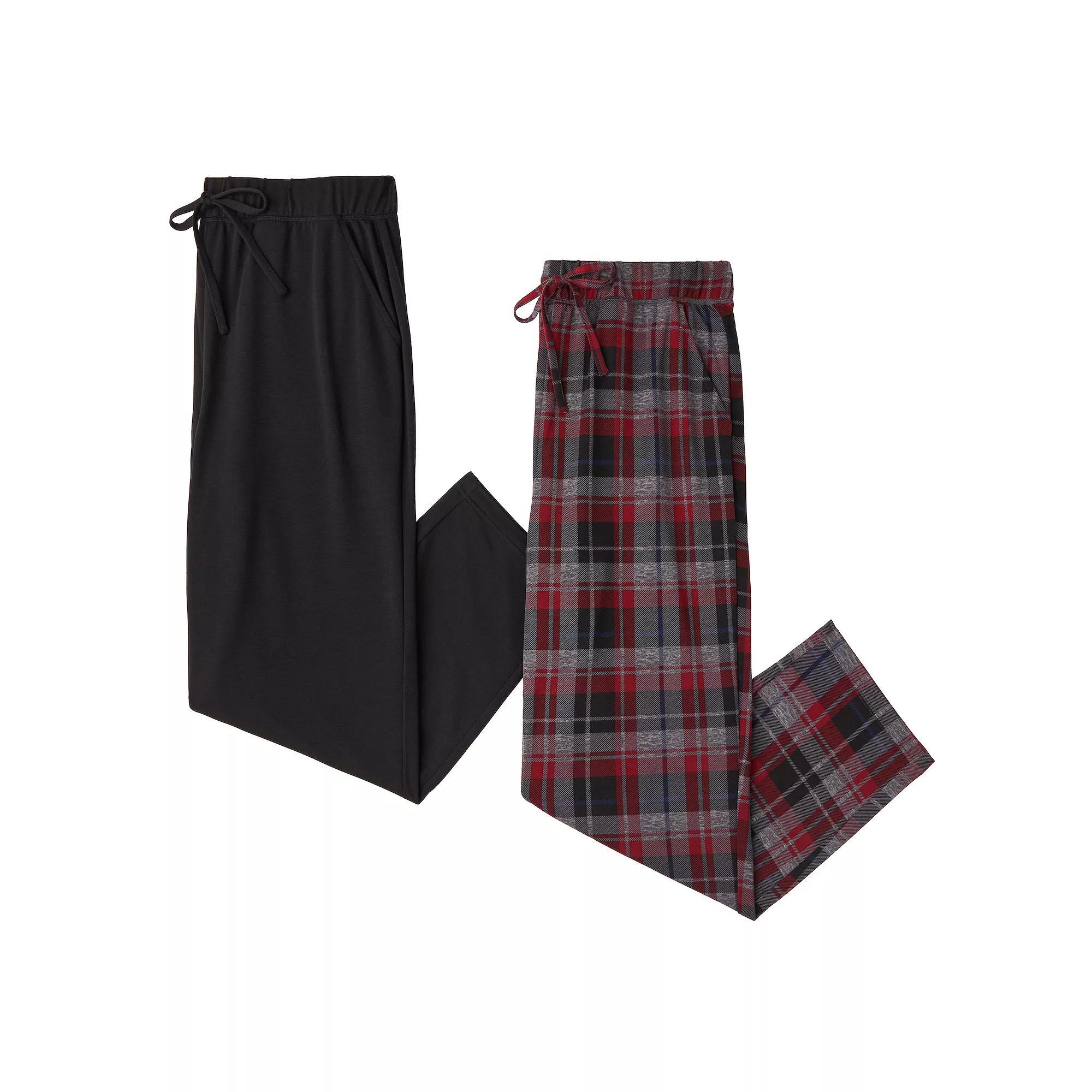 Mens Cuddl Duds 2-Pack French Terry Pajama Pants Set Product Image