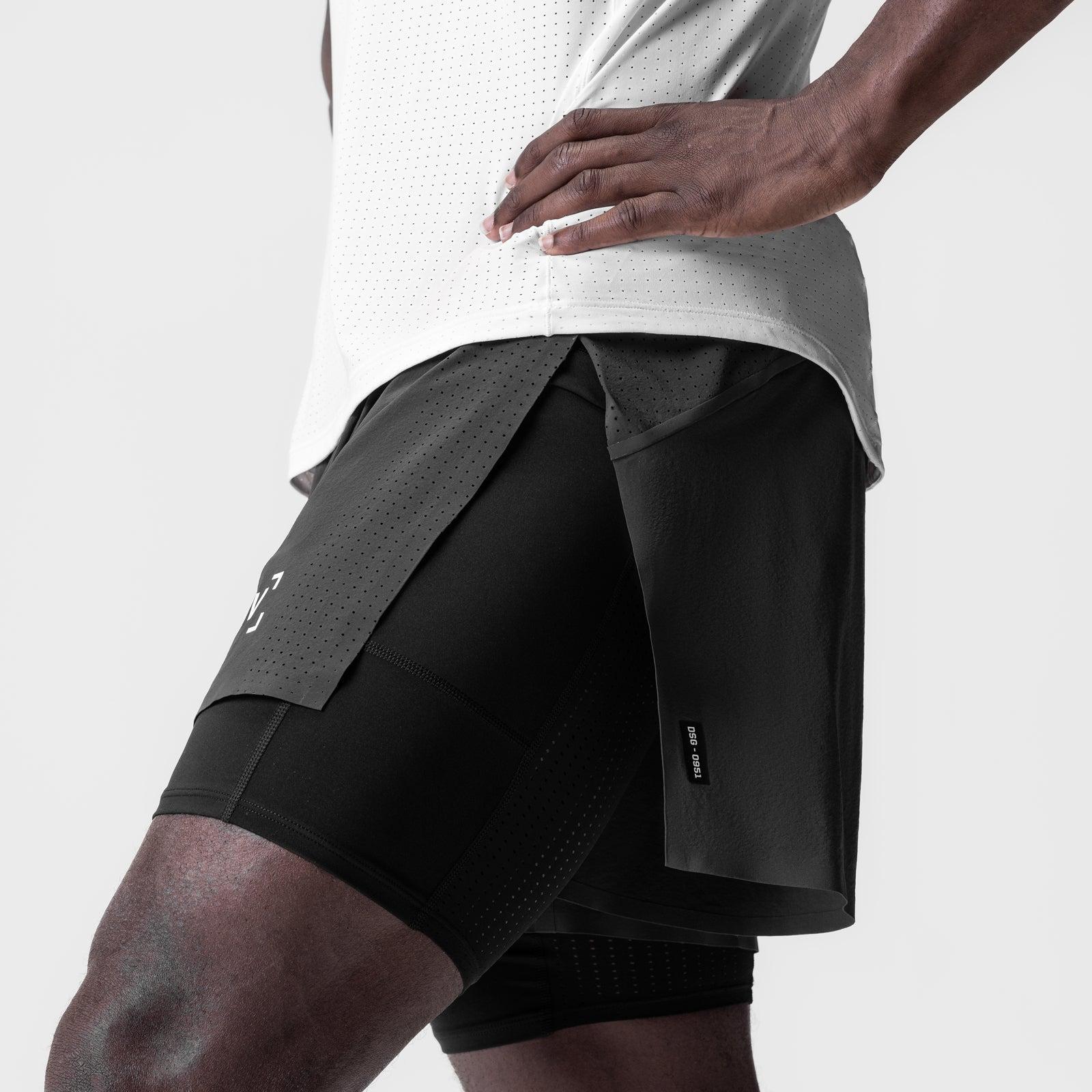 0951. Aerotex™ 4" High Split Liner Short - Space Grey Product Image