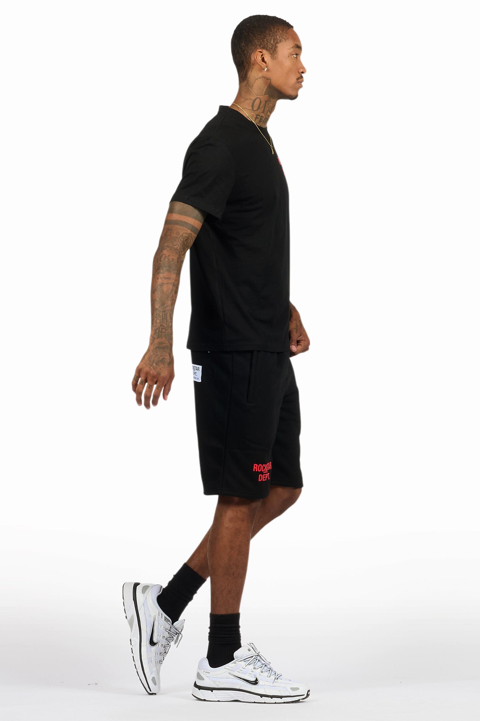 Drako Black Muscle Tee/Denim Jort Set Male Product Image