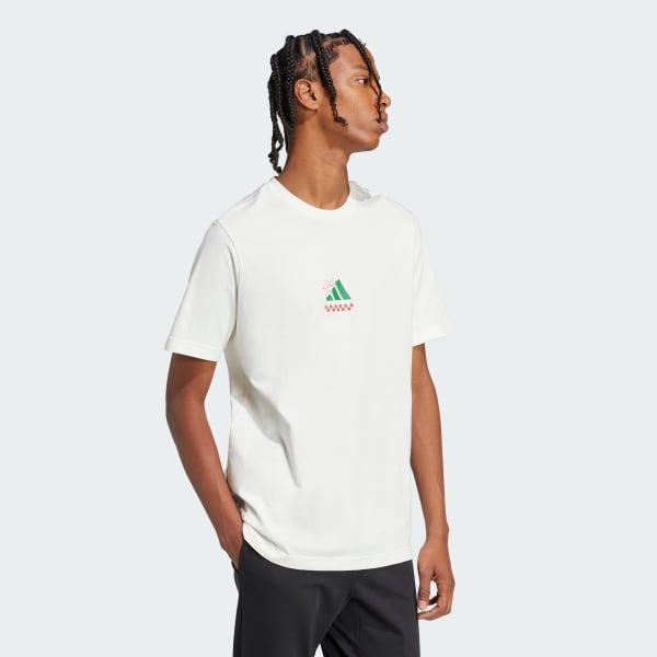 Men's adidas Lounge Pizza Graphic Sportswear Tee, Size: XL, Off White Product Image