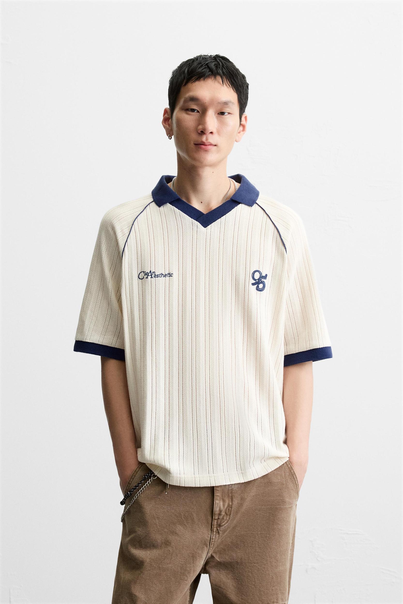 EMBROIDERED JACQUARD POLO SHIRT Product Image