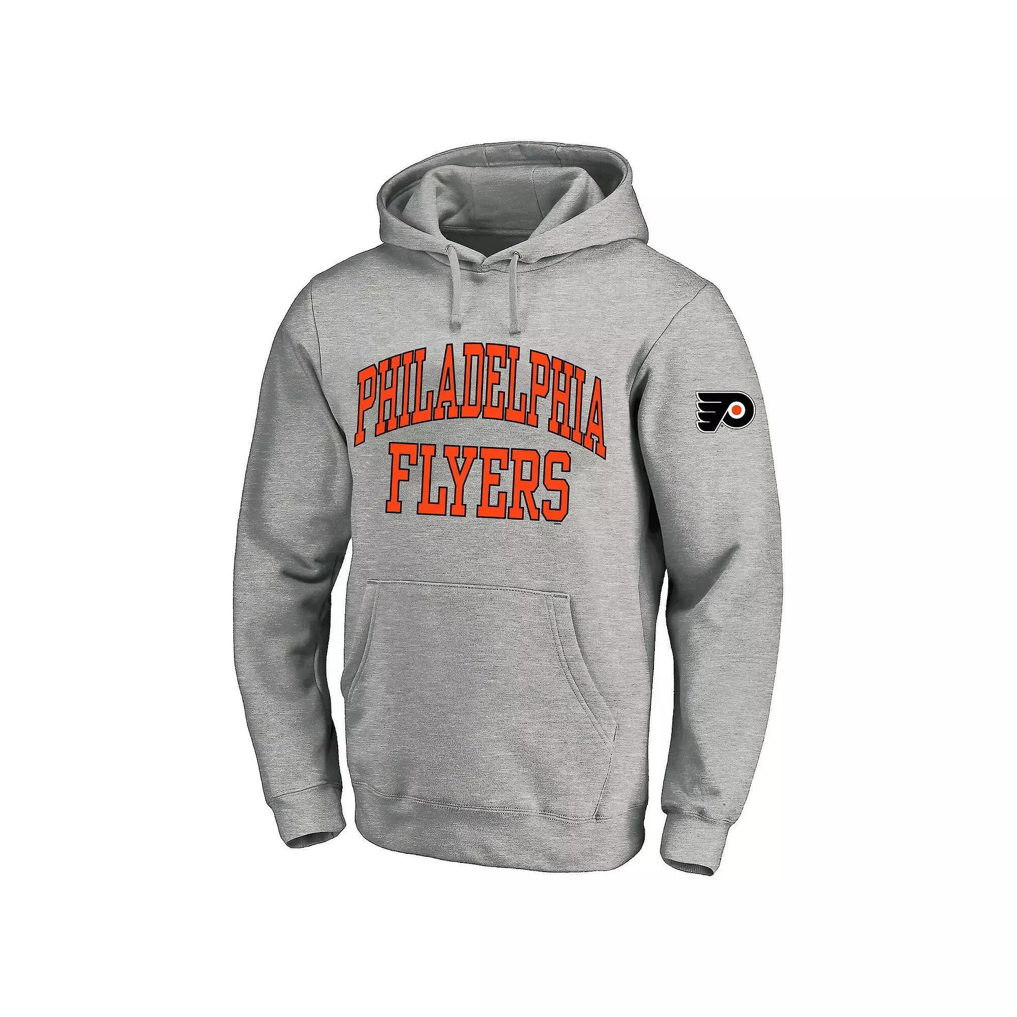Men's Fanatics Heather Gray Philadelphia Flyers Big & Tall Fleece Pullover Hoodie, Size: 5XB, Fly Grey Product Image