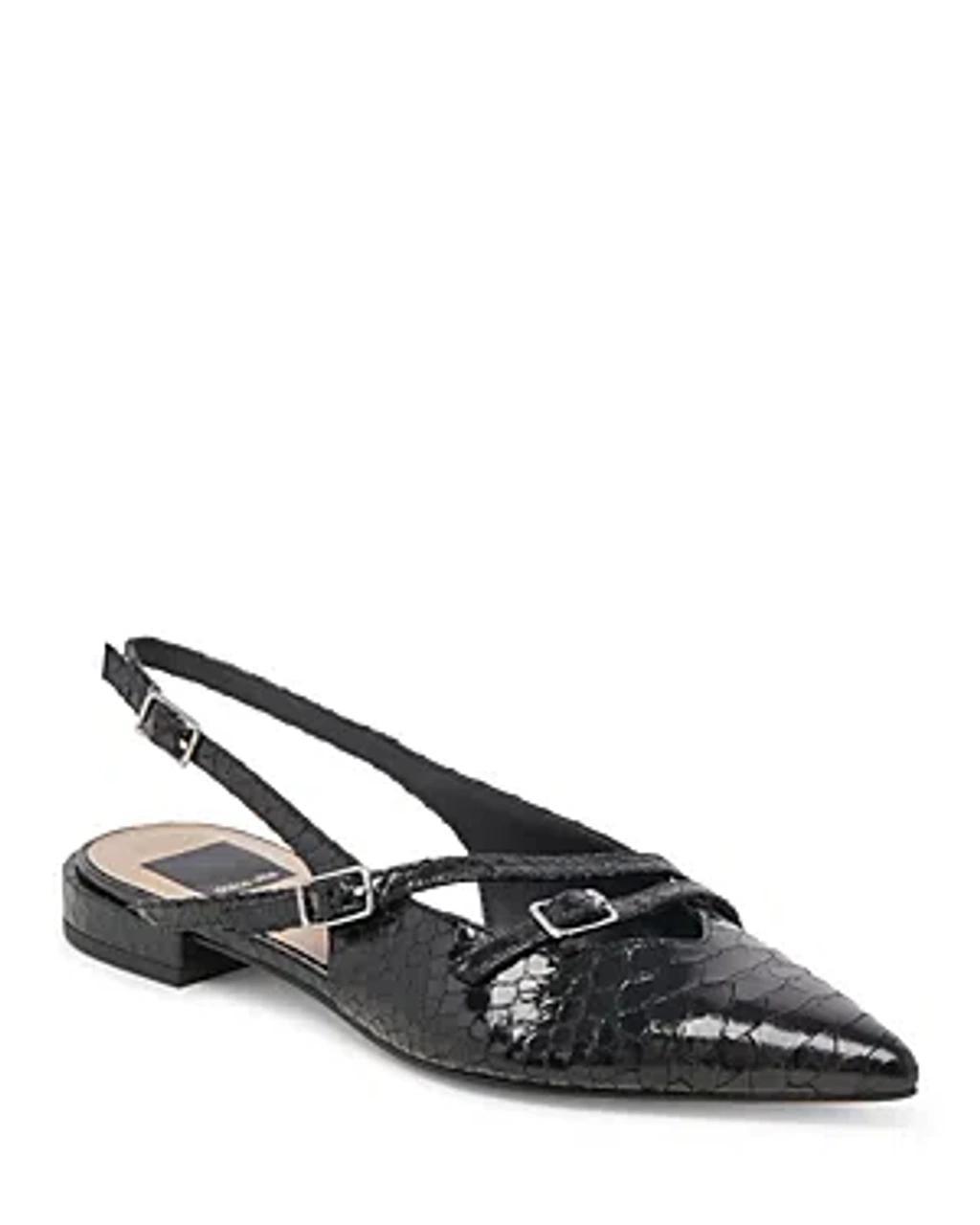 Dolce Vita Womens Pamla Croc Embossed Slingback Flats Product Image