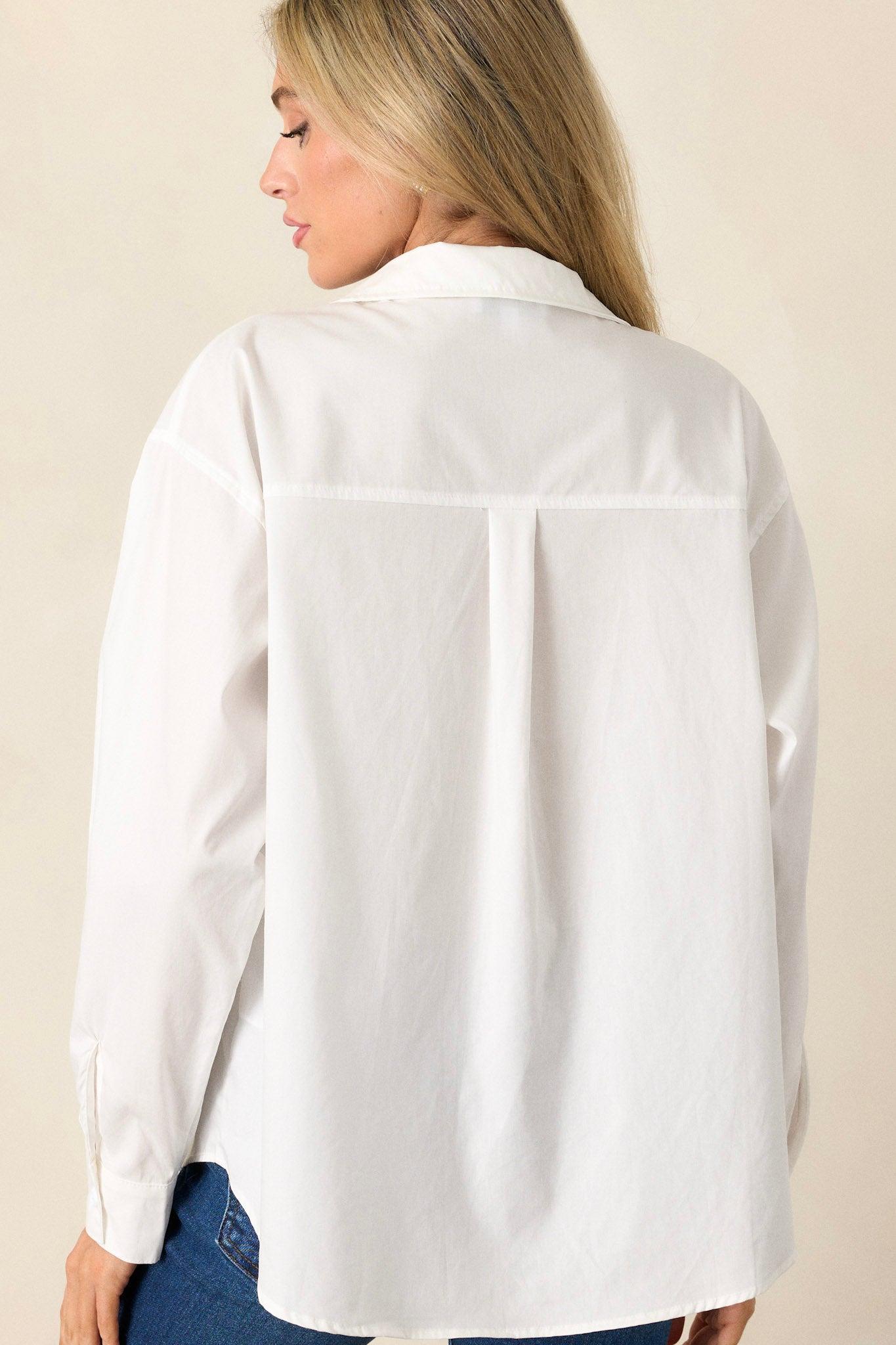 All In The Details 100% Cotton Button Front Top Product Image