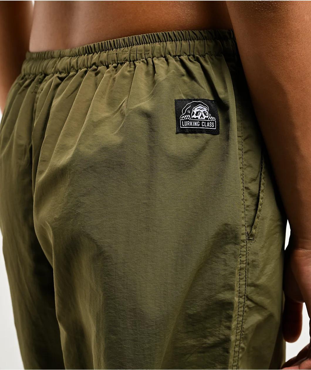 Lurking Class by Sketchy Tank Barbed Wire Olive Parachute Pants Product Image