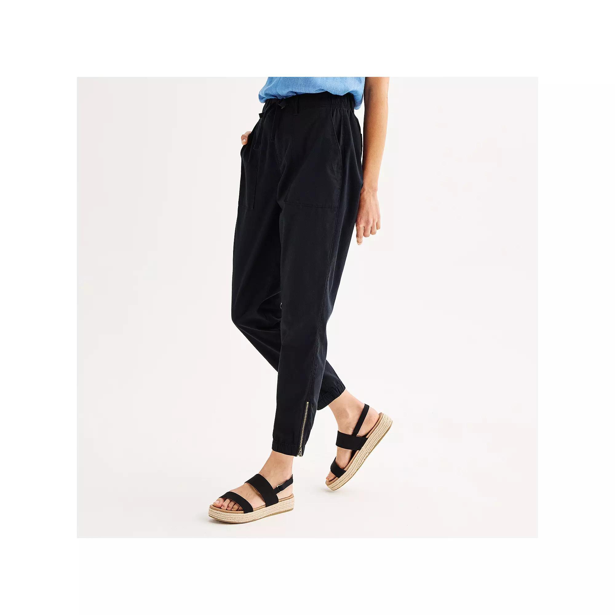 Womens Sonoma Goods For Life Zip Hem Core Utility Jogger Pants Product Image