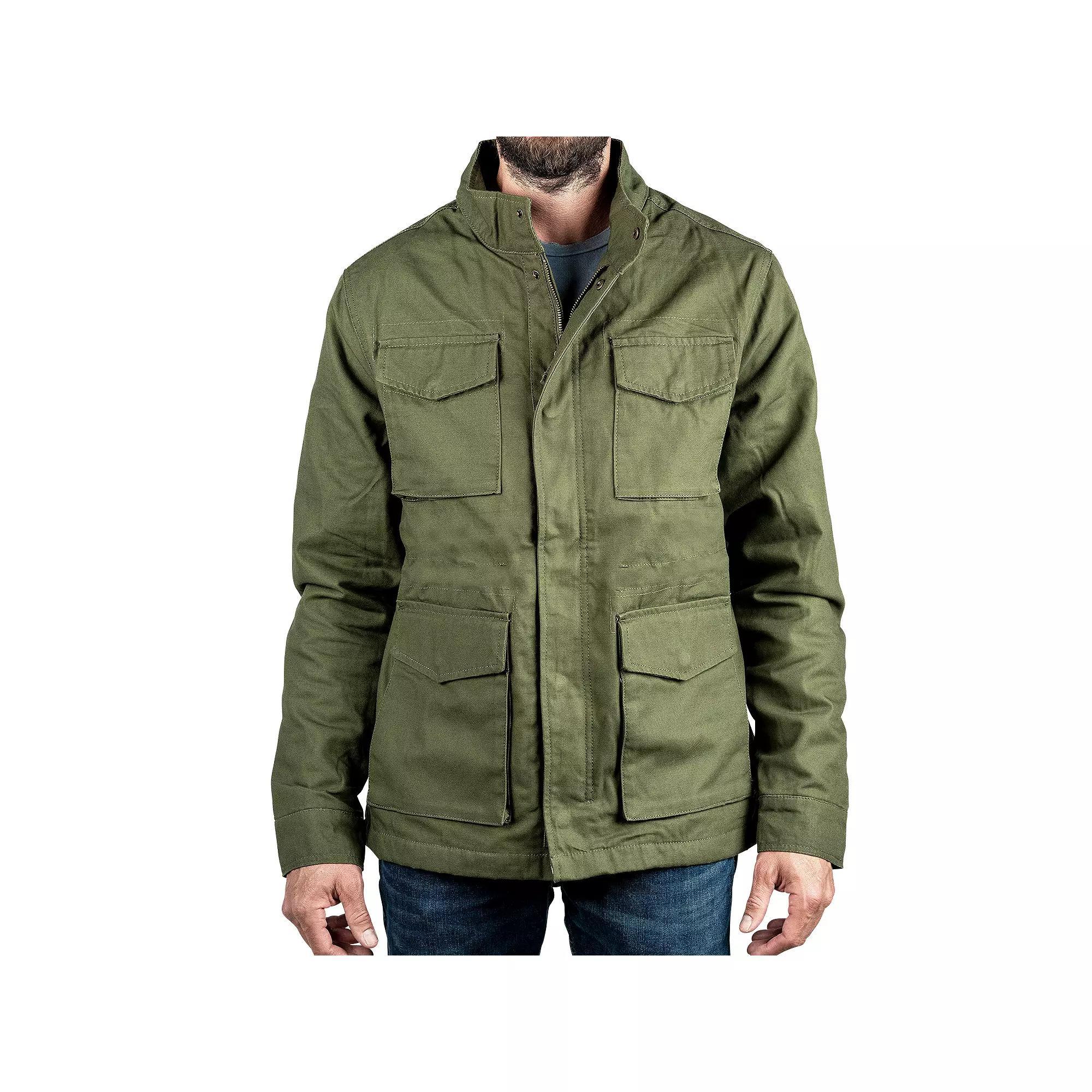 Men's Sonoma Goods For Life® Fleece-Lined Canvas Jacket, Size: Large, Green Product Image