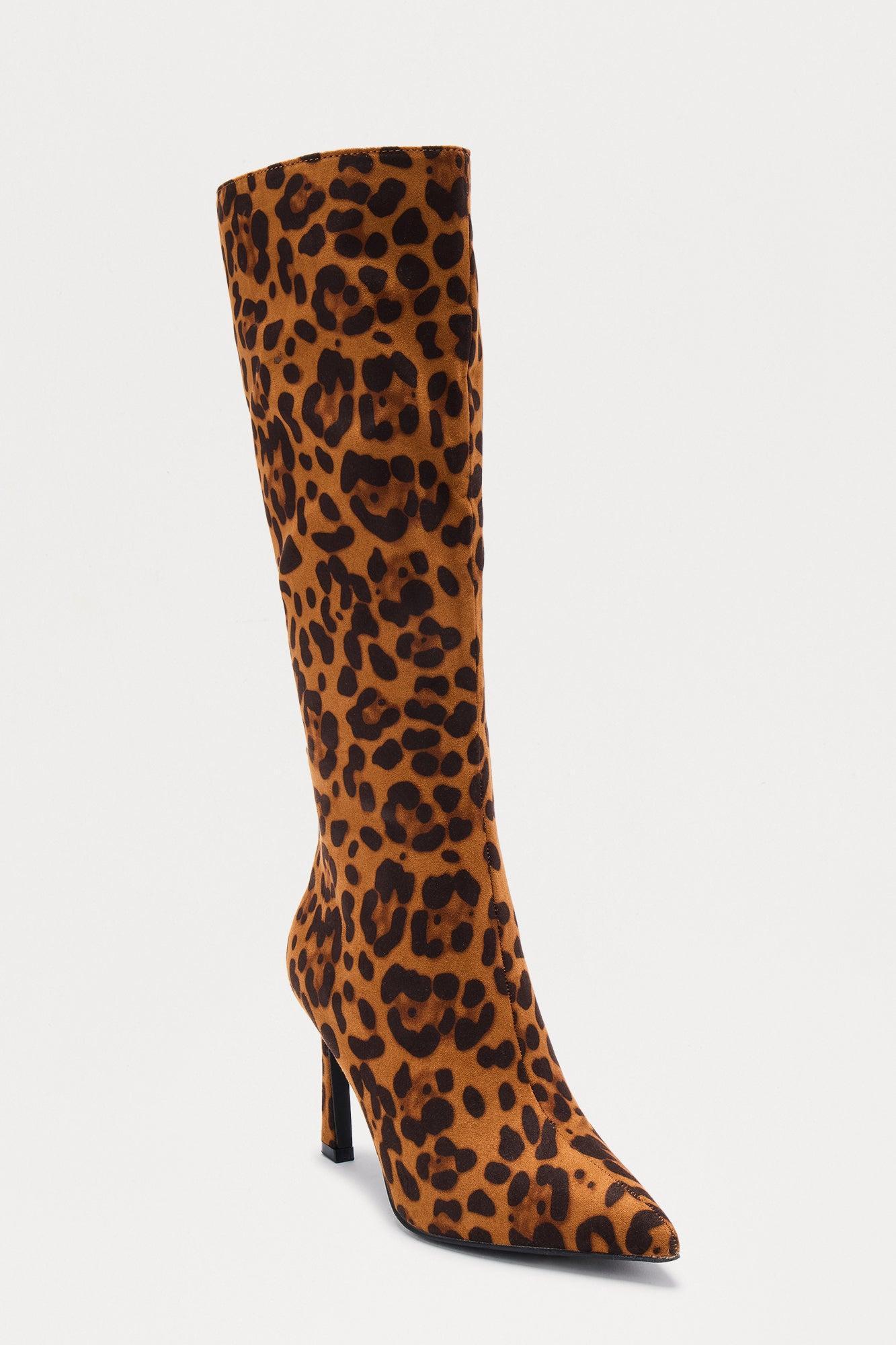 Delphi Knee High Boots - Leopard Product Image