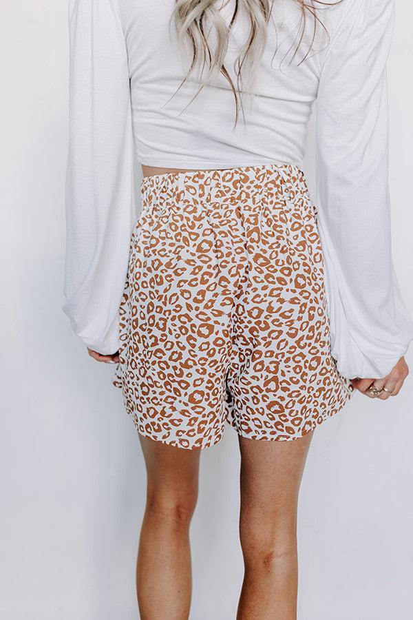 Confident Energy High Waist Leopard Shorts Product Image