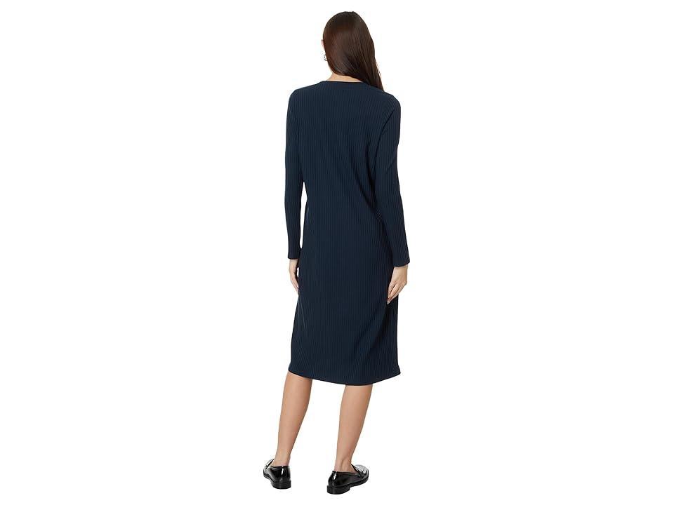 Womens Crewneck Ribbed Midi-Dress Product Image