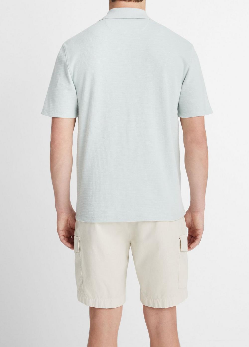 Mens Variegated Jacquard Short-Sleeve Button-Front Shirt, Hillside Blue, Size XXL Vince Product Image