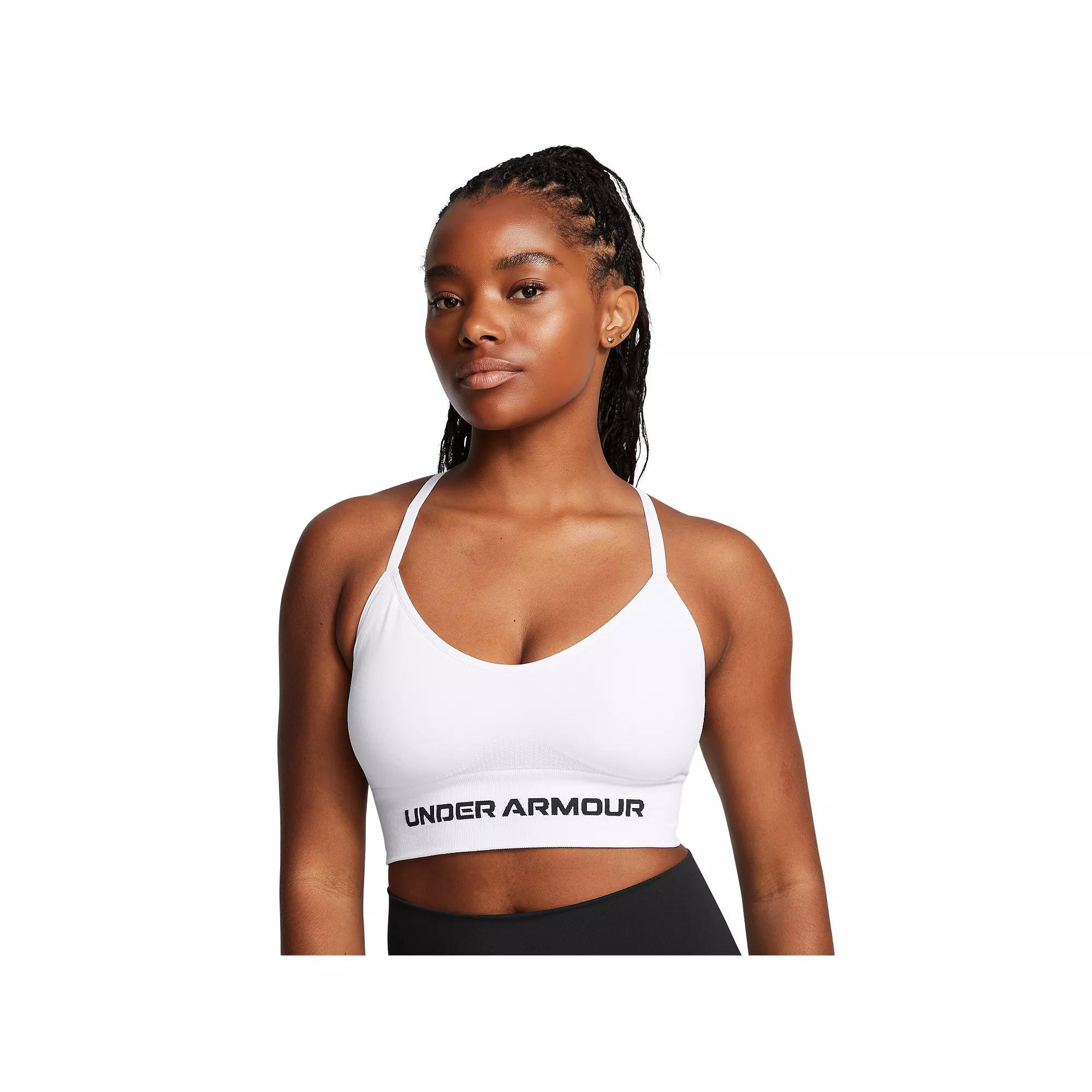 Women's Under Armour Vanish Seamless Low Long Sports Bra, Size: Large, Black Product Image