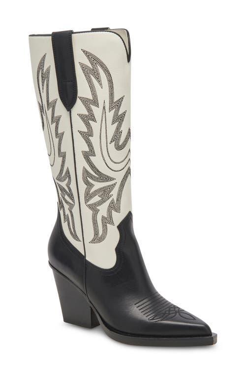 Dolce Vita Blanch (Black/White Leather) Women's Shoes Product Image