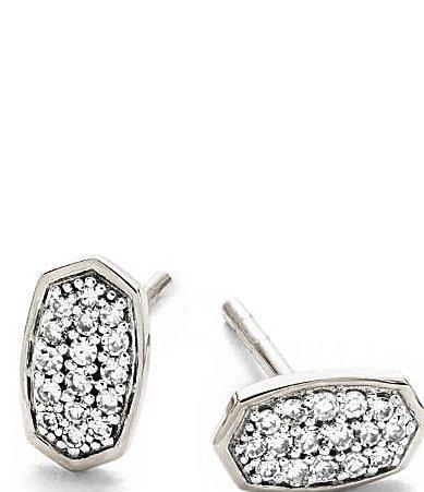Kendra Scott Marisa White Diamond Stud Earrings - 14k White Gold Product Image