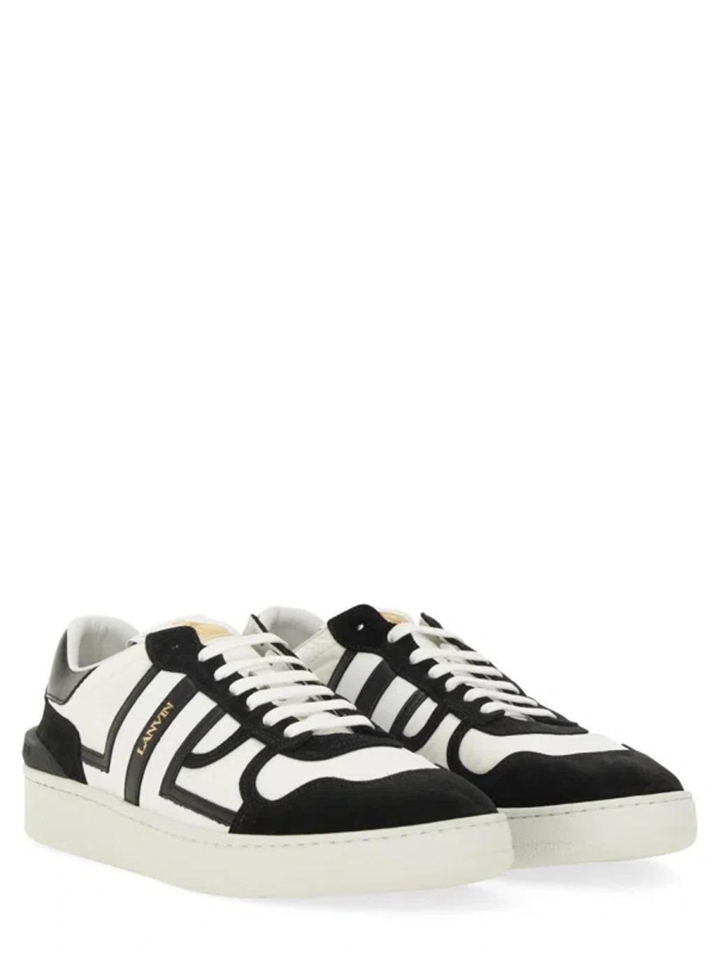 White & Black Clay Mesh Sneakers Product Image