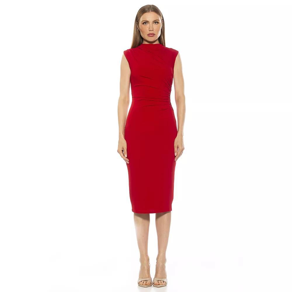 Womens ALEXIA ADMOR Jan Mockneck Sheath Dress Product Image