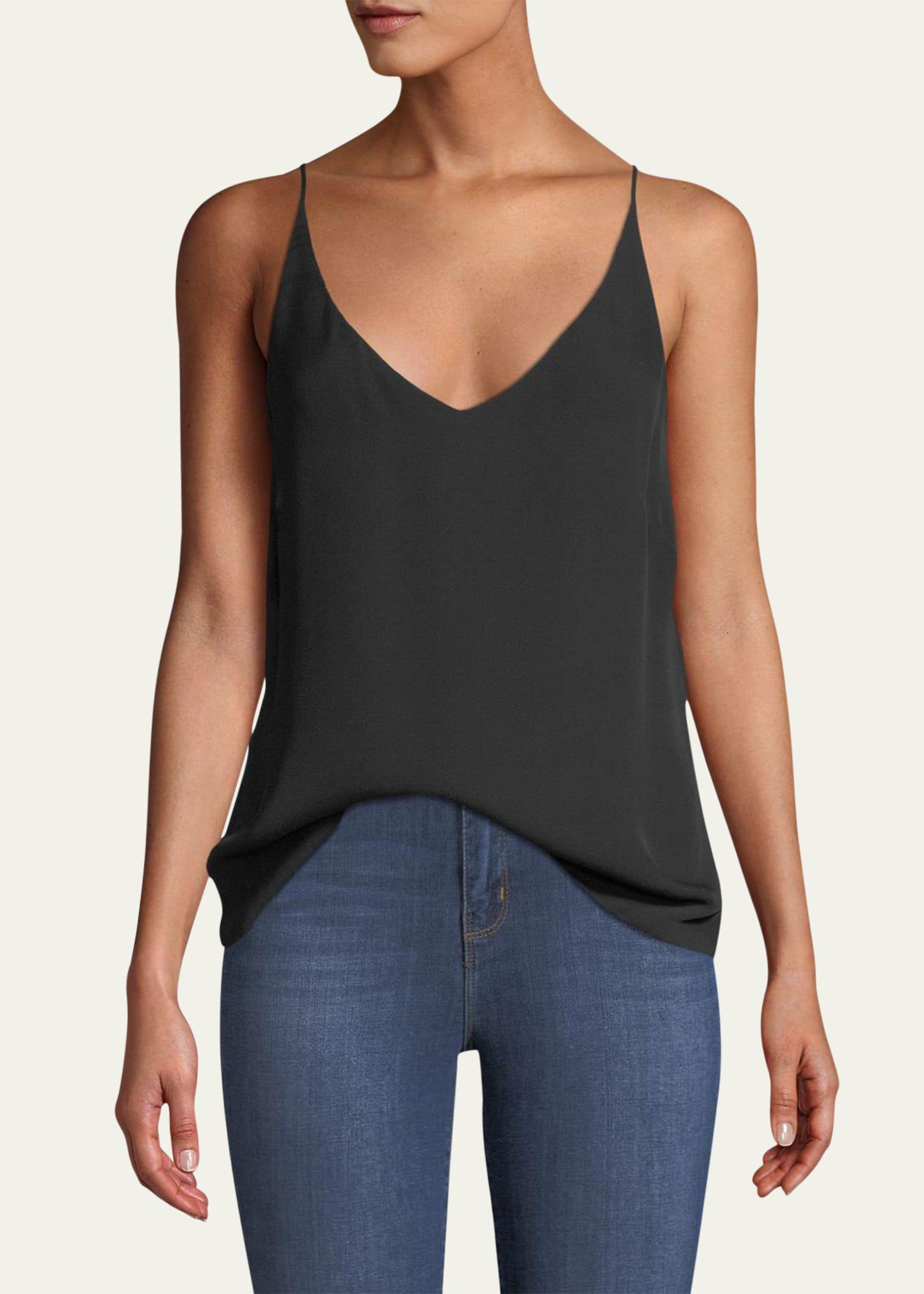 Gabriella Silk V-Neck Tank Product Image