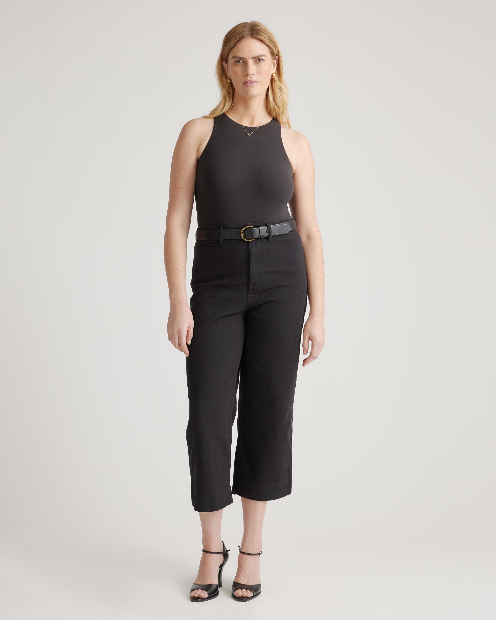 Quince | Women's Second Skin High Neck Bodysuit Nylon/Spandex Product Image