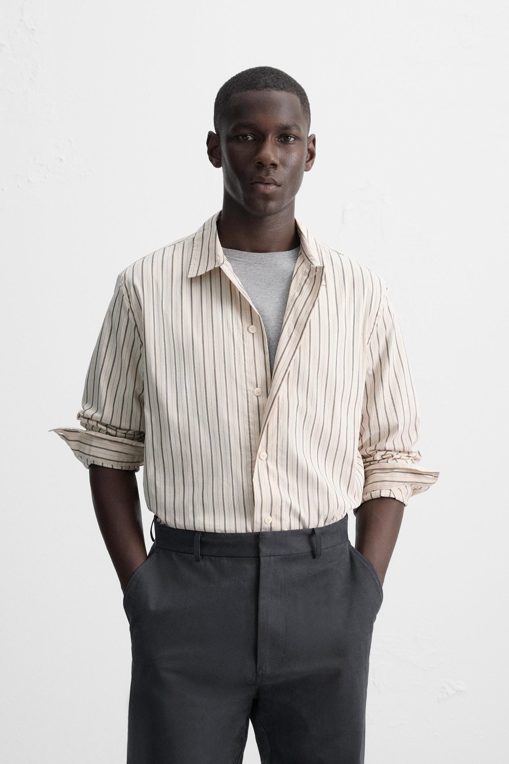 STRIPED STRETCH SHIRT Product Image