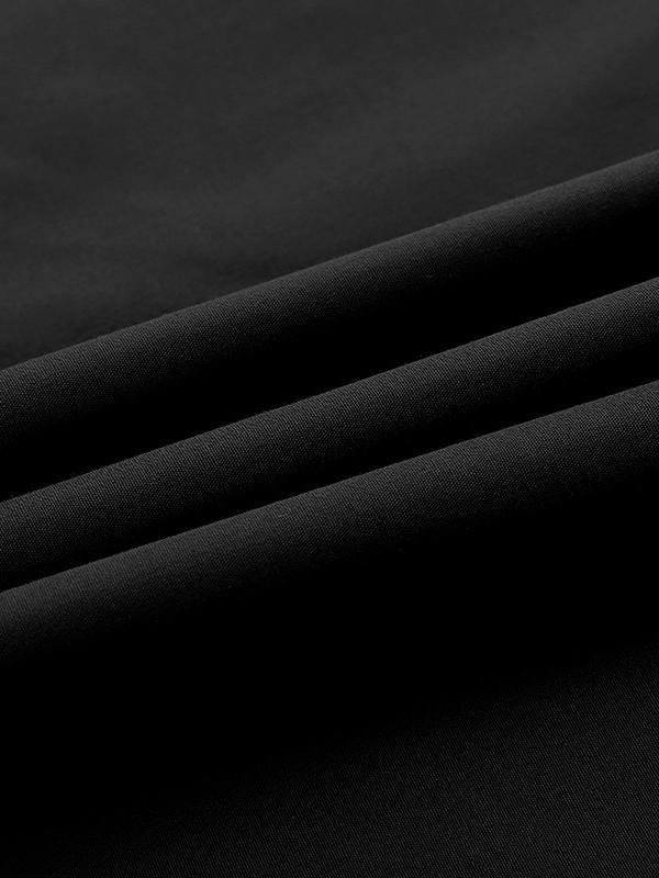 Long Sleeves Loose Solid Color Split-Joint V-Neck Maxi Dresses Product Image