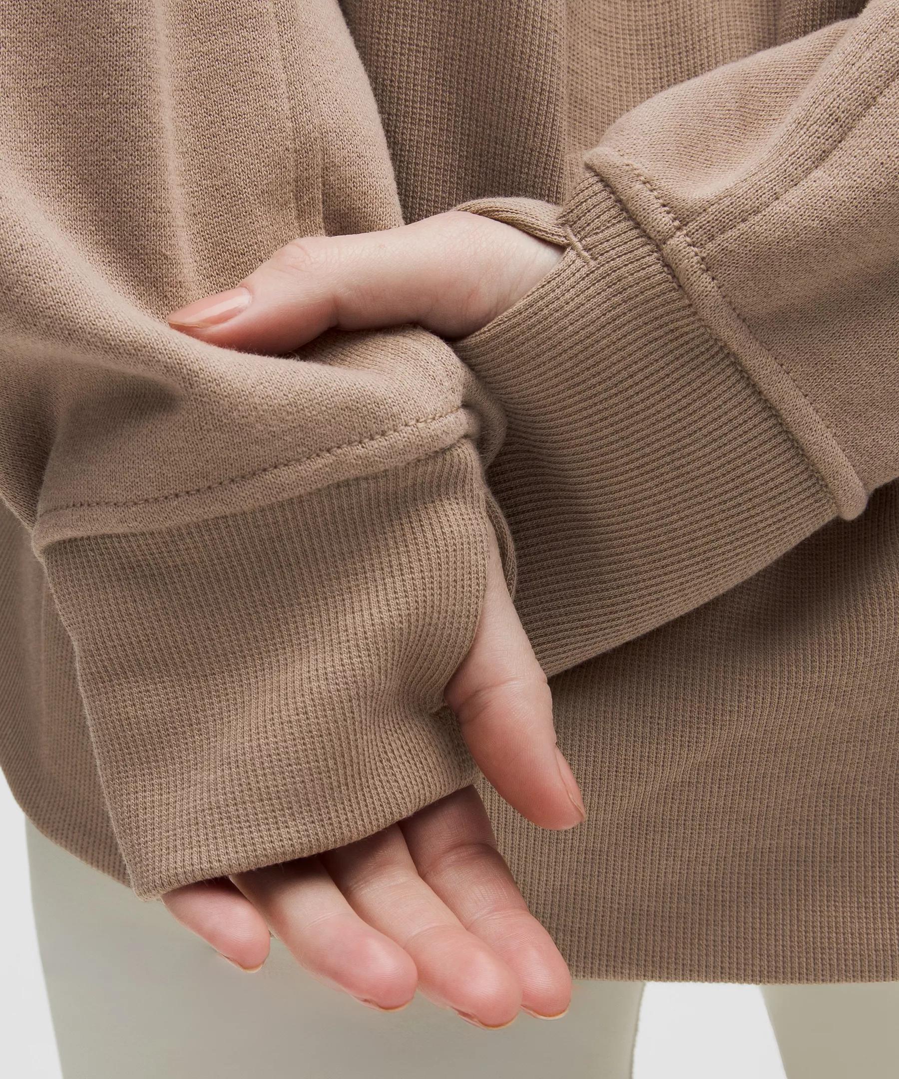 Scuba Oversized Half-Zip Long Hoodie Product Image