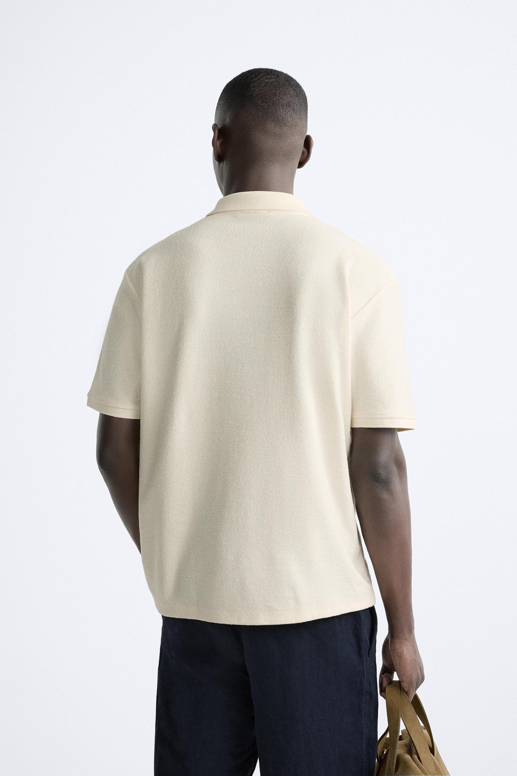 TEXTURED BOUCLÉ POLO SHIRT Product Image
