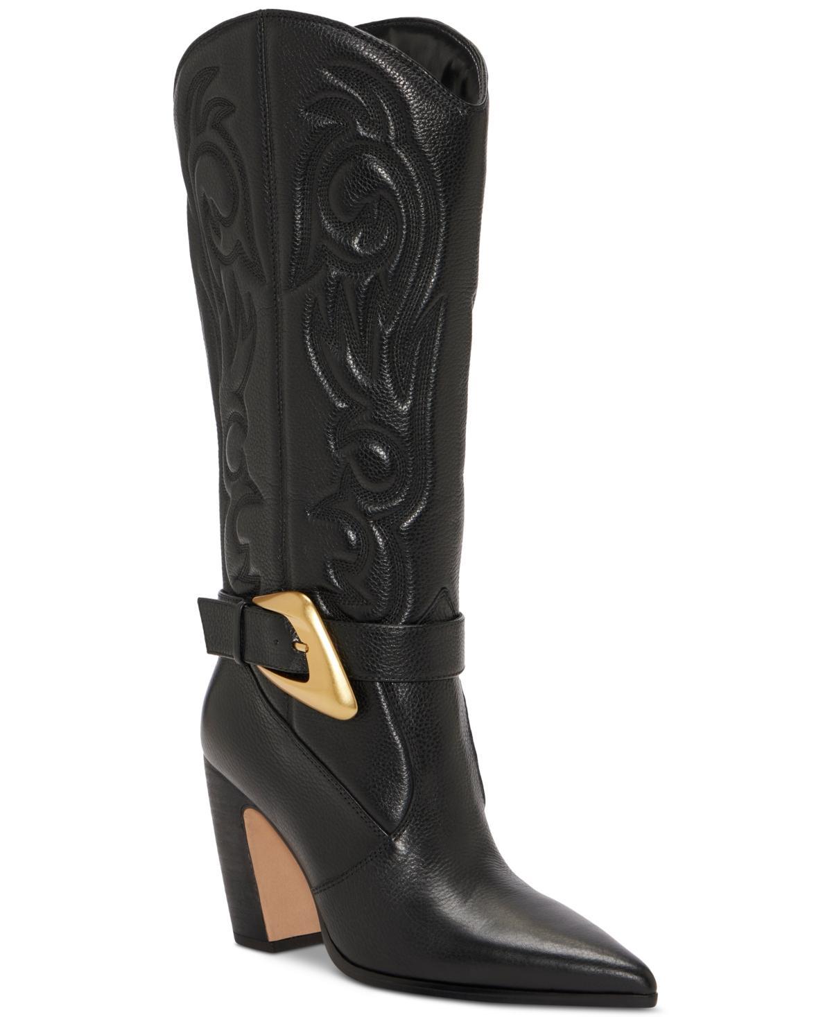 Vince Camuto Womens Biancaa Extra Wide-Calf Buckled Cowboy Dress Boots Product Image